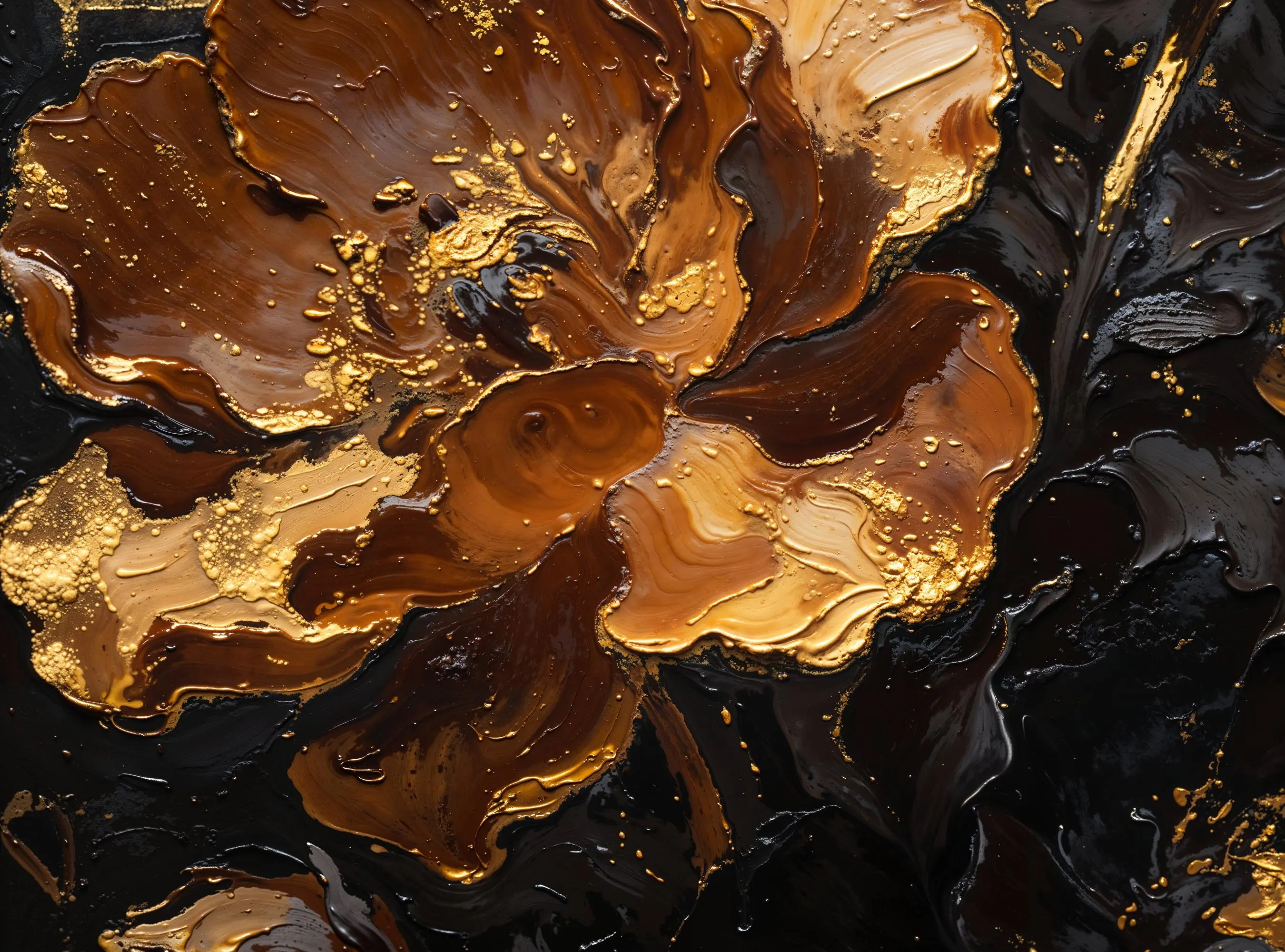 Luxury Black Gold Floral Wall Art Printable,Moroccan Inspired Botanical Digital Download,Elegant Dark Flower Painting,Modern Statement Decor - image 4