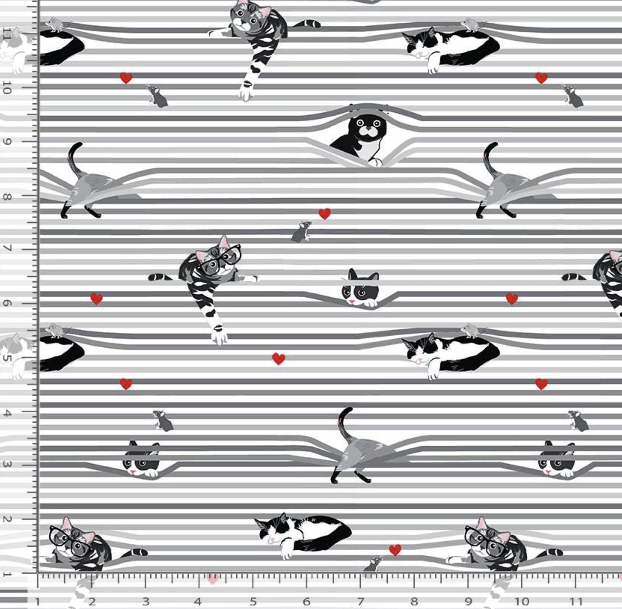 Timeless Treasures SMITTEN KITTEN Peekaboo Shade Cats - image 4