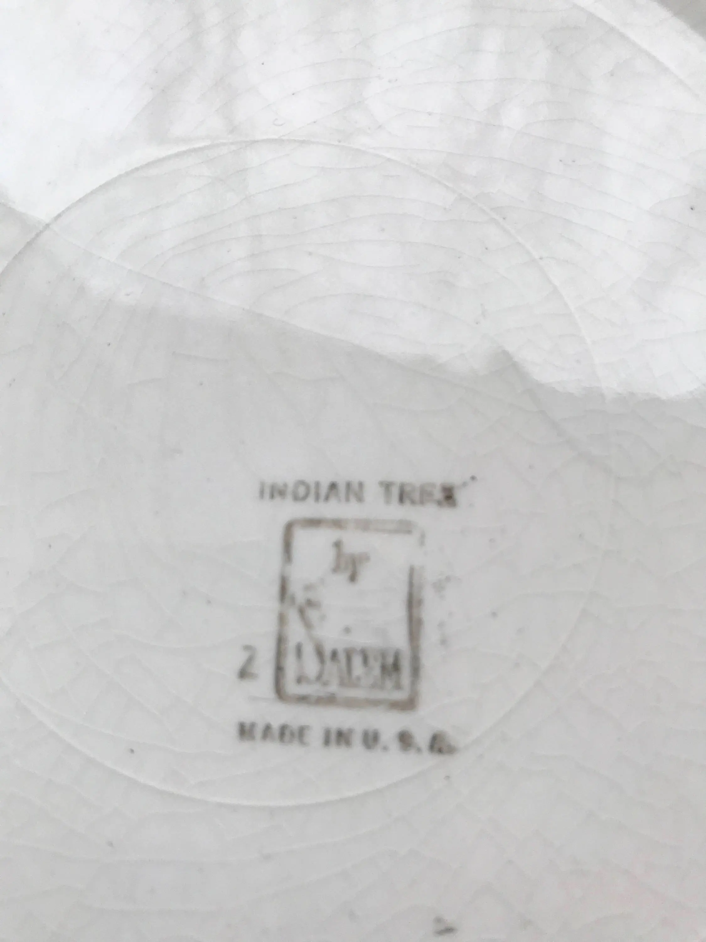 Dinner Plate with Indian Tree Pattern by Salem, Made in USA, 9-inch China Plate, Ceramic Plate with Asian Motif of Flowers - image 5