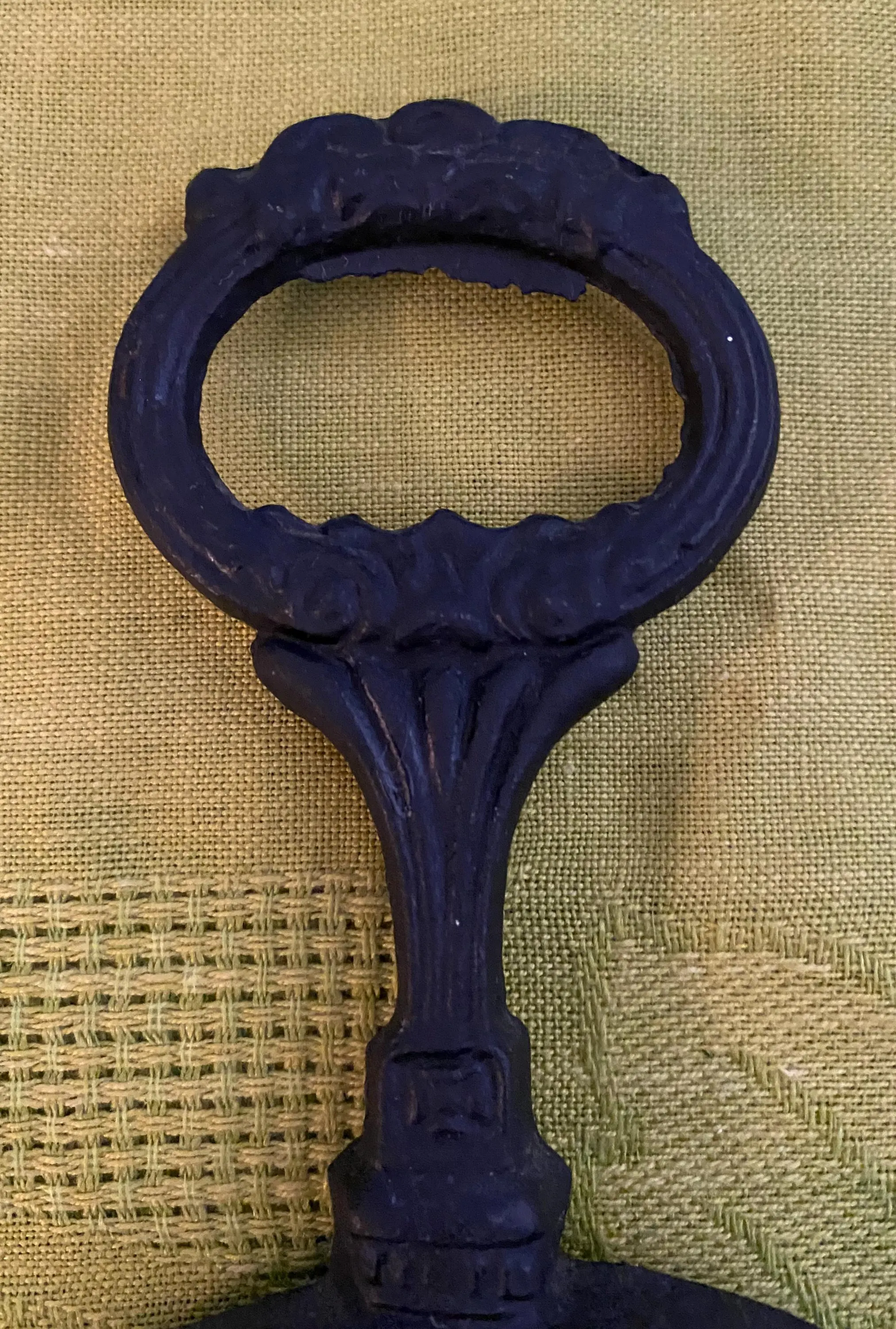 Vintage Trivet. Black Cast, Wrought Iron JZH Historical Artifact 1948T. Farmhouse, Country, Rustic, Collectible Kitchen Ware. Wall Art - image 2