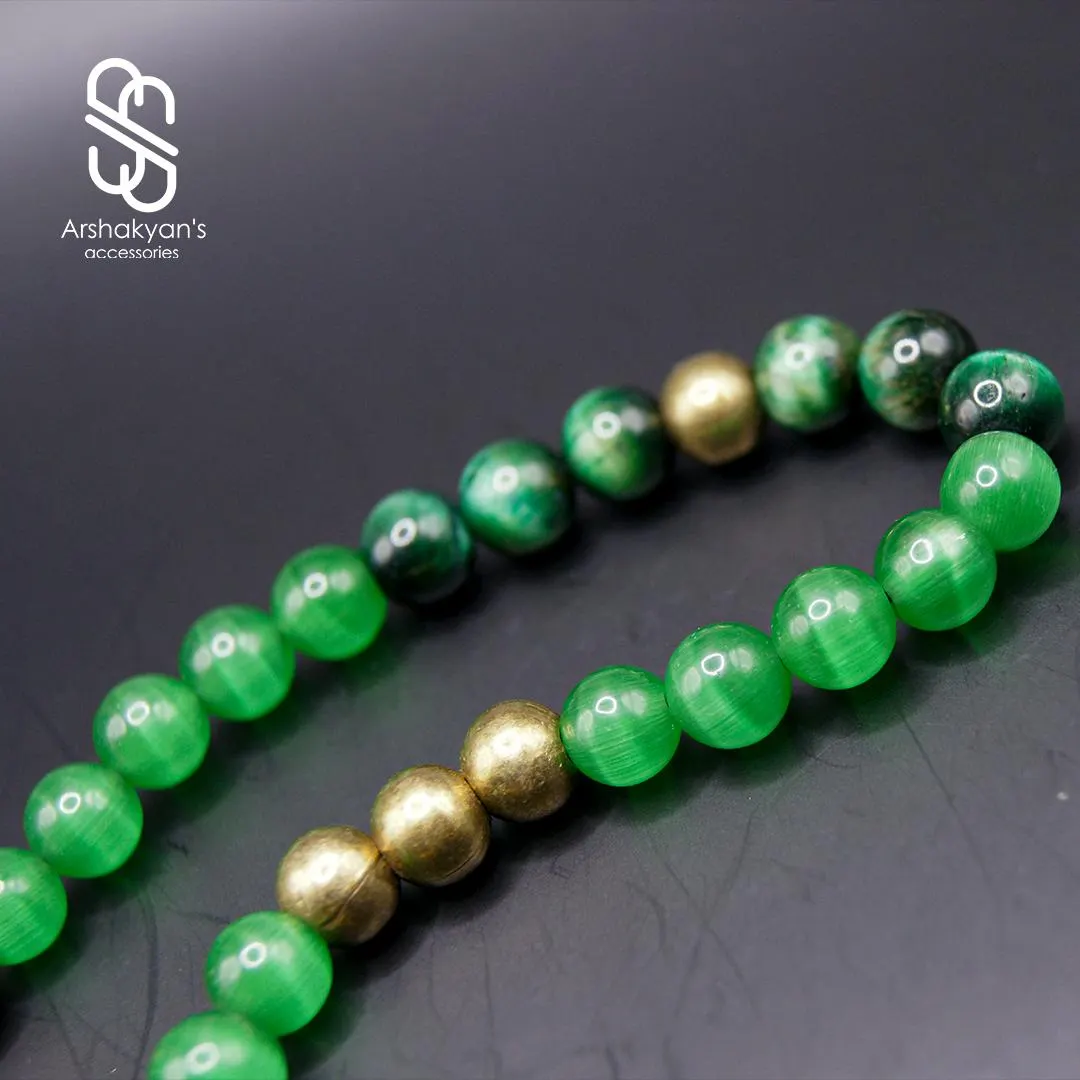 Green Tasbih Prayer Beads, Gold Accents, 33 Bead Misbaha, Islamic Rosary - image 4