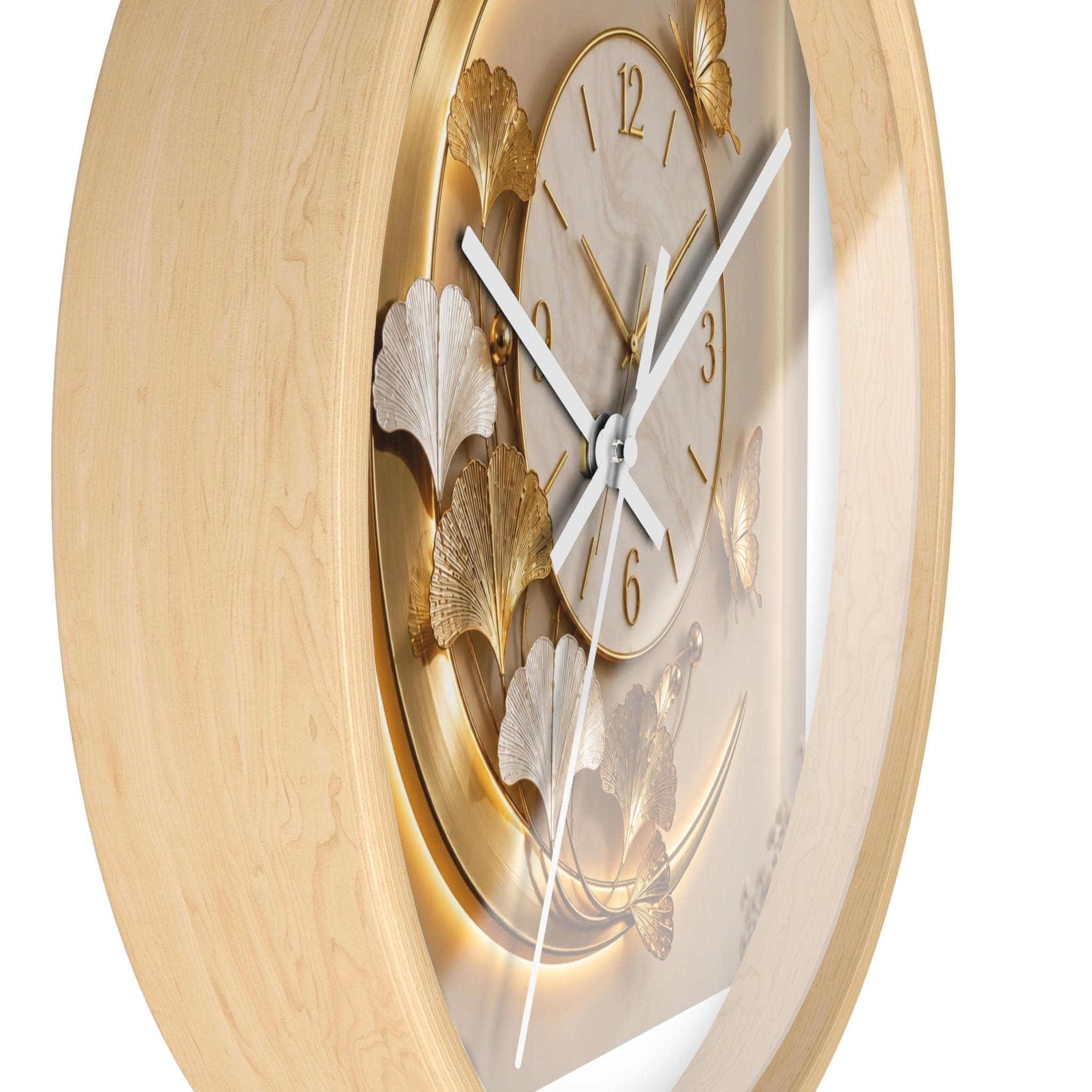 Golden Moon Butterfly Wall Clock | Decorative Floral Clock - image 5