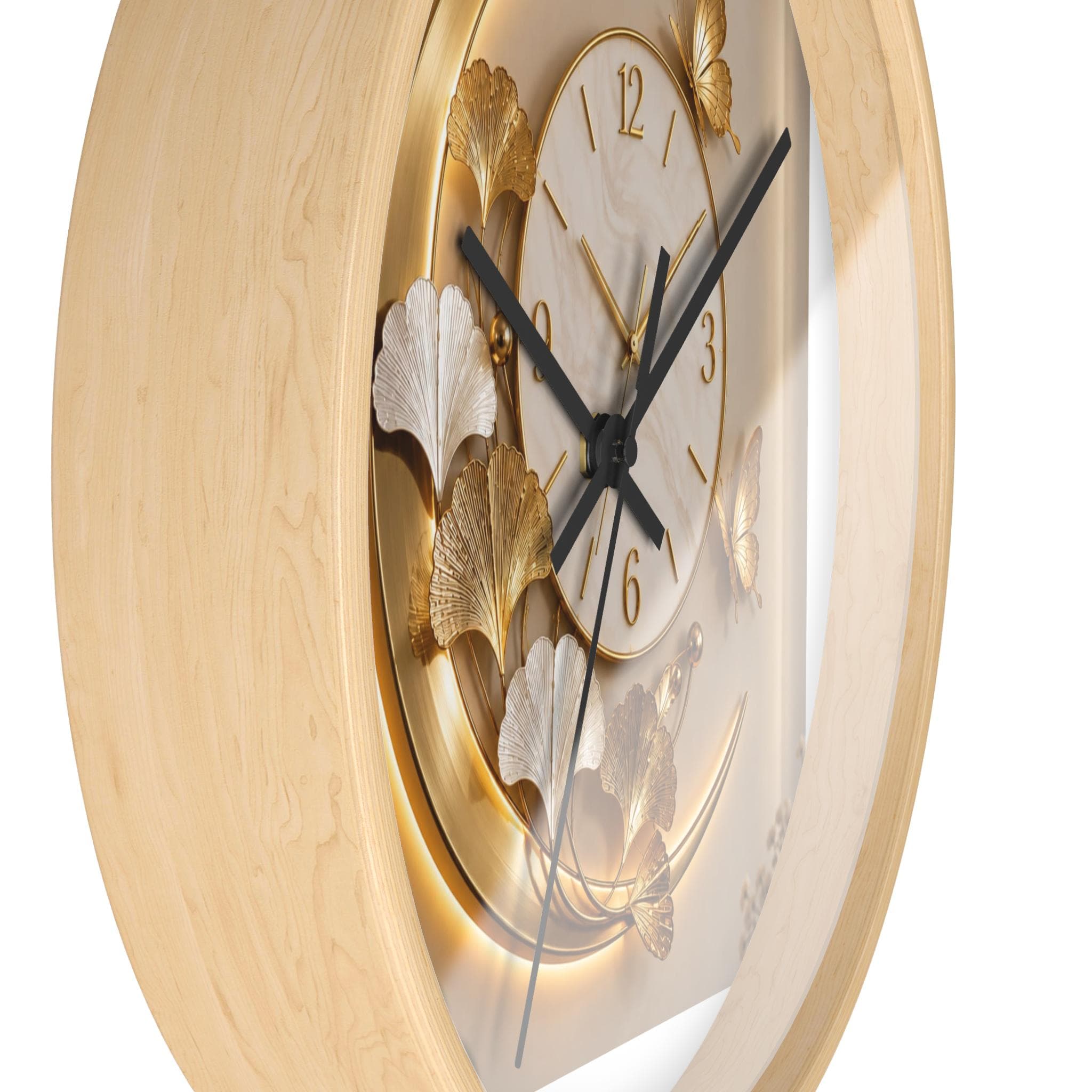 Golden Moon Butterfly Wall Clock | Decorative Floral Clock - image 4