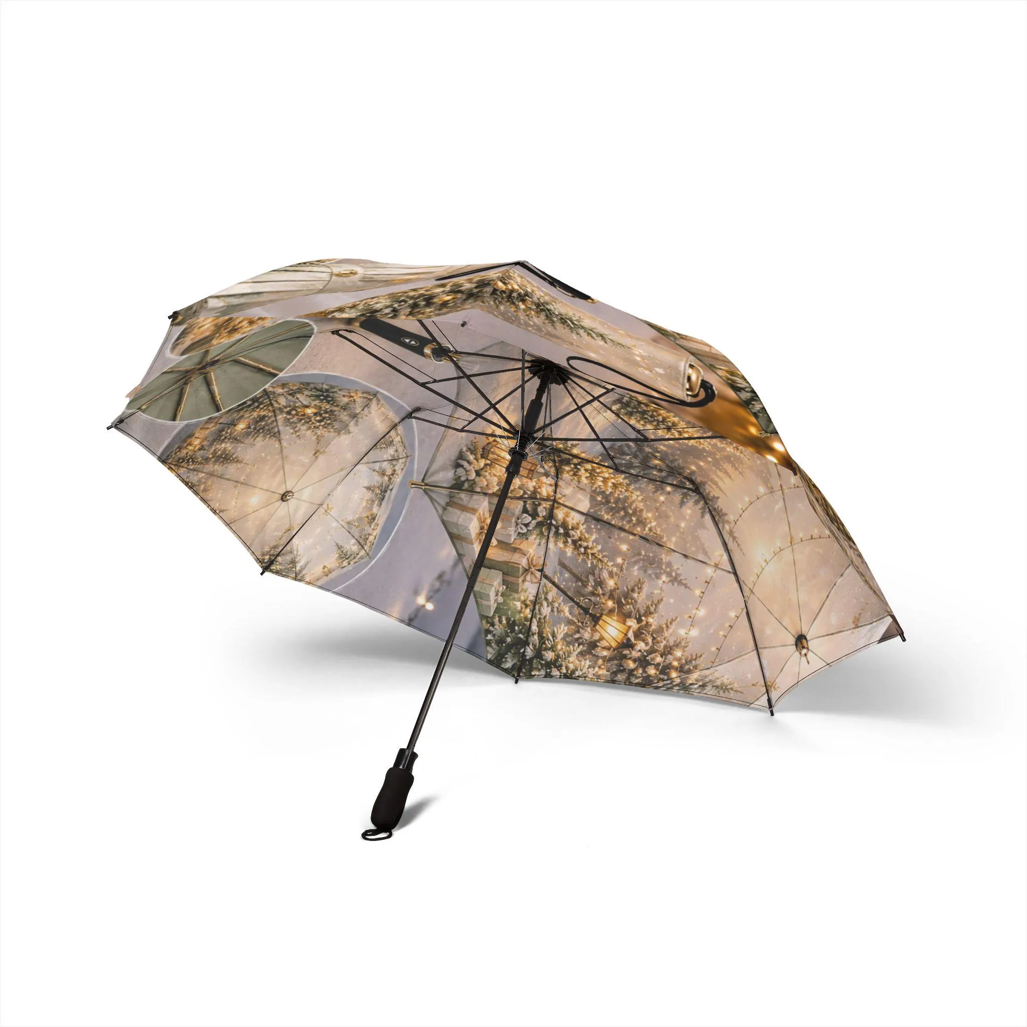 Christmas Tree Lights Umbrella | Foldable Semi-Automatic Umbrella - image 3