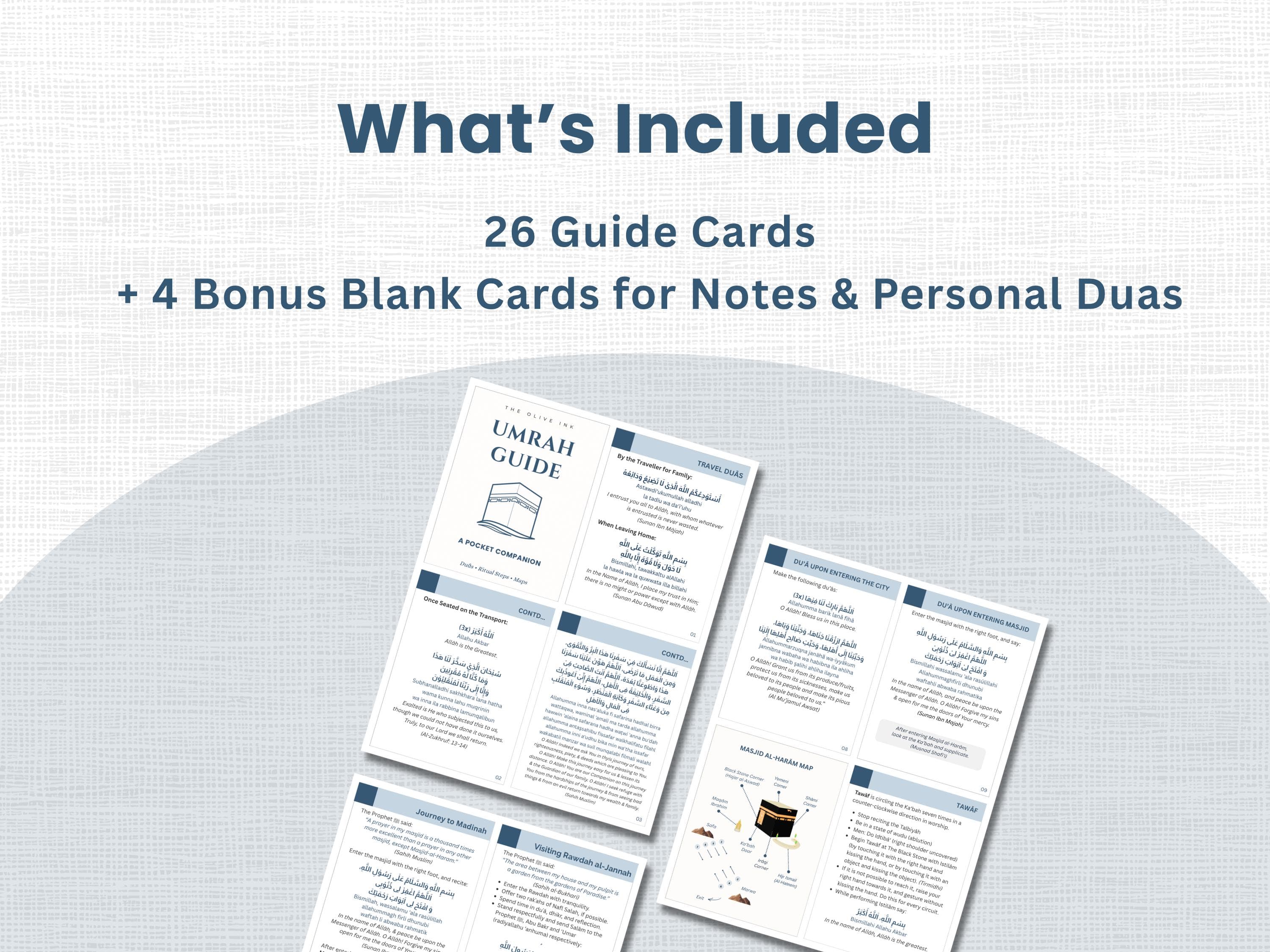 Complete Umrah Guide Cards, Digital & Printable PDF, Guide for First Time Pilgrim, Umrah Mubarak Gift, Islamic Duas Flashcards - image 4