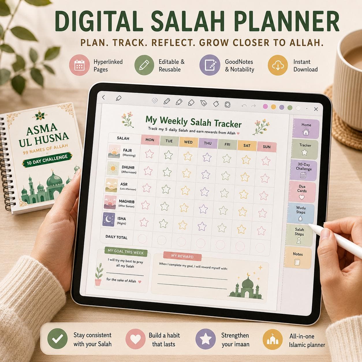 Islamic Homeschooling Salah Activity Pack, Wudu Poster, Dua Cards (Digital Download) - image 5