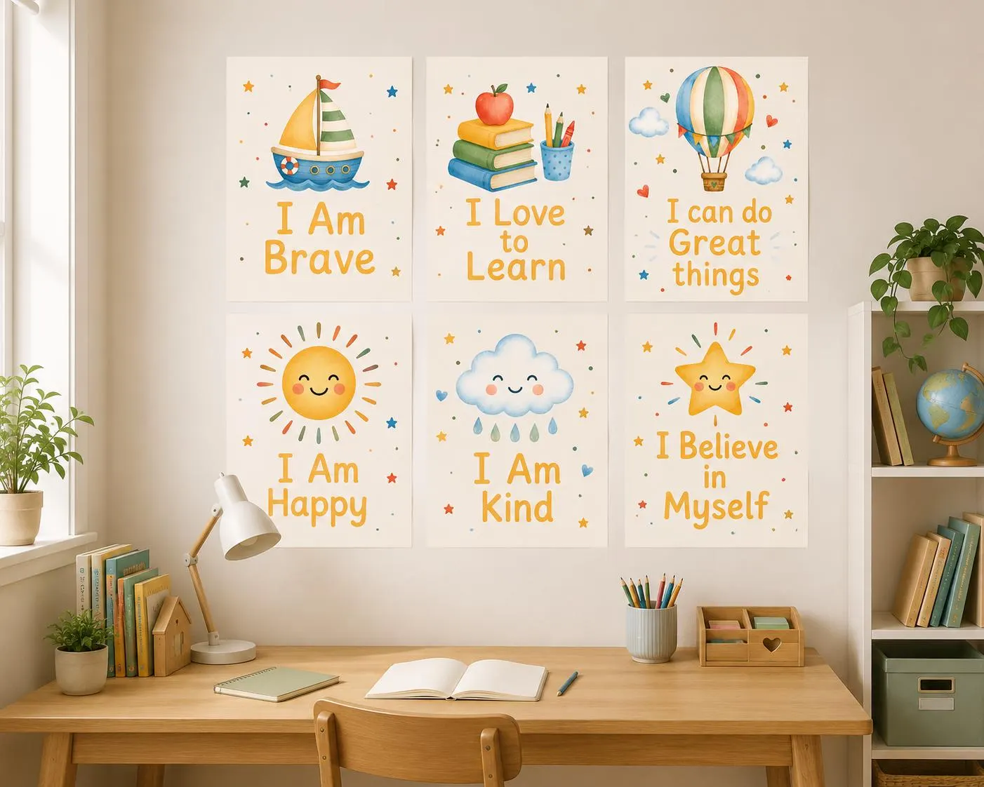 Multilingual Kids Motivational Poster | Watercolor Nursery Art (Physical Print) - image 4