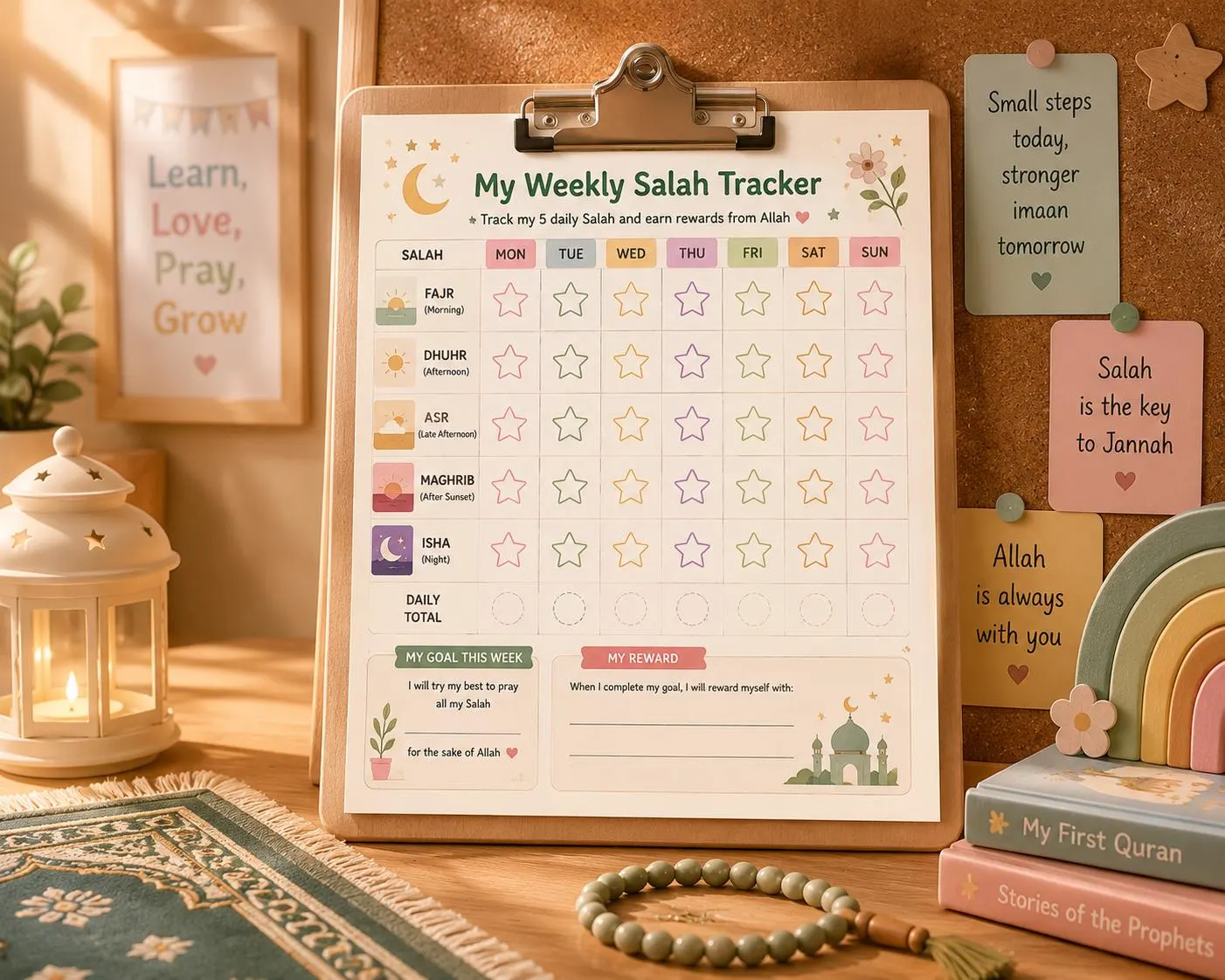 Islamic Homeschooling Salah Activity Pack, Wudu Poster, Dua Cards (Digital Download) - image 4