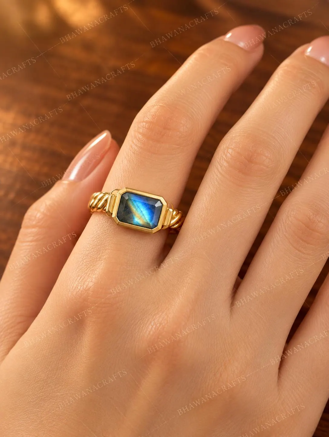 Labradorite Ring, 925 Sterling Silver, Natural Labradorite Gemstone Ring, Handmade Statement Ring, Boho Jewelry, Gift for Her - image 3