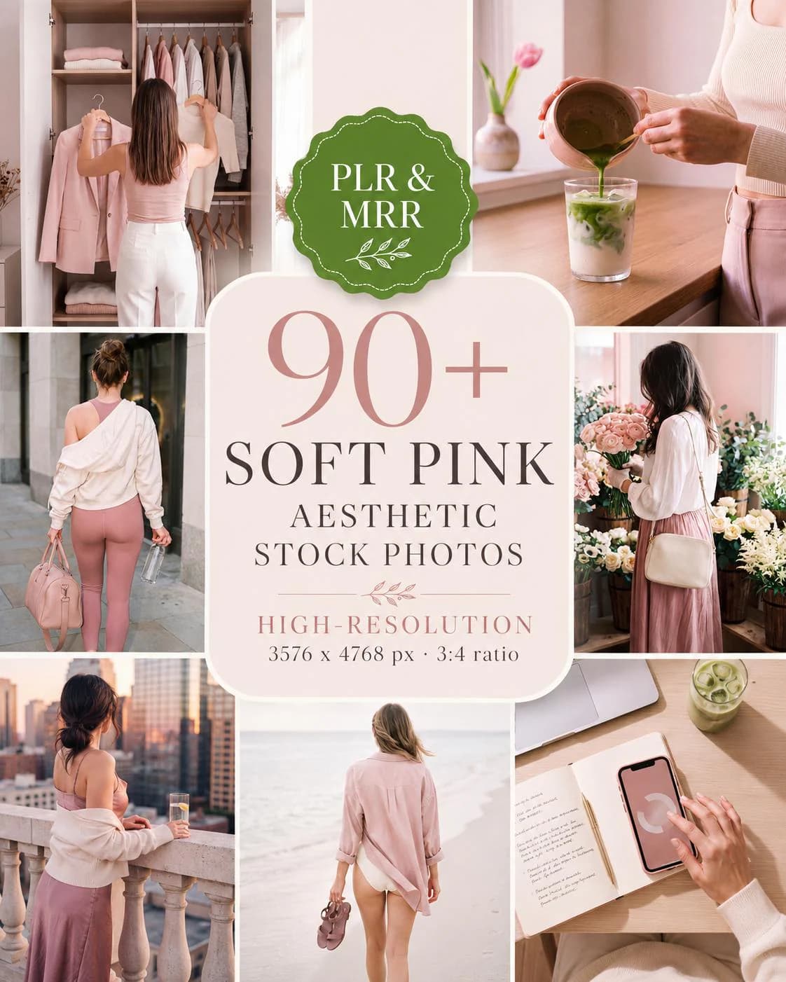 That Girl Aesthetic Stock Photos, 90+ Pink Faceless Lifestyle Content, It Girl Wellness Instagram Photos, Personal Brand, Commercial PLR MRR