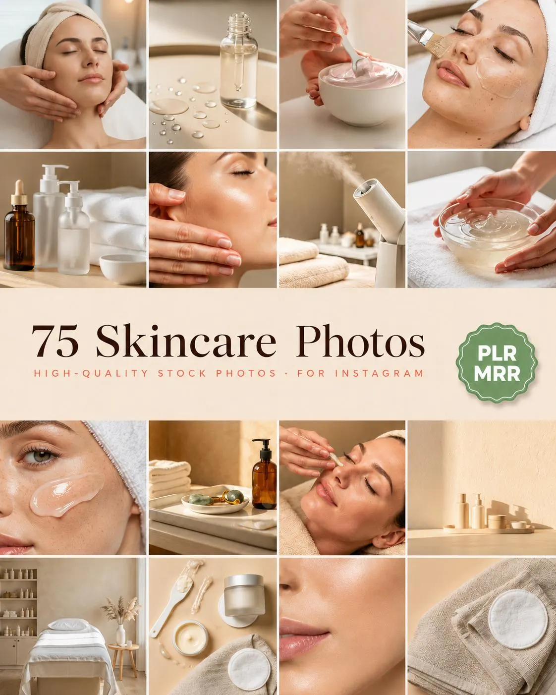 Esthetician Stock Photos Instagram Skincare Content Facial Spa Images Cosmetologist Photos Clinic Marketing Resell Rights PLR MRR