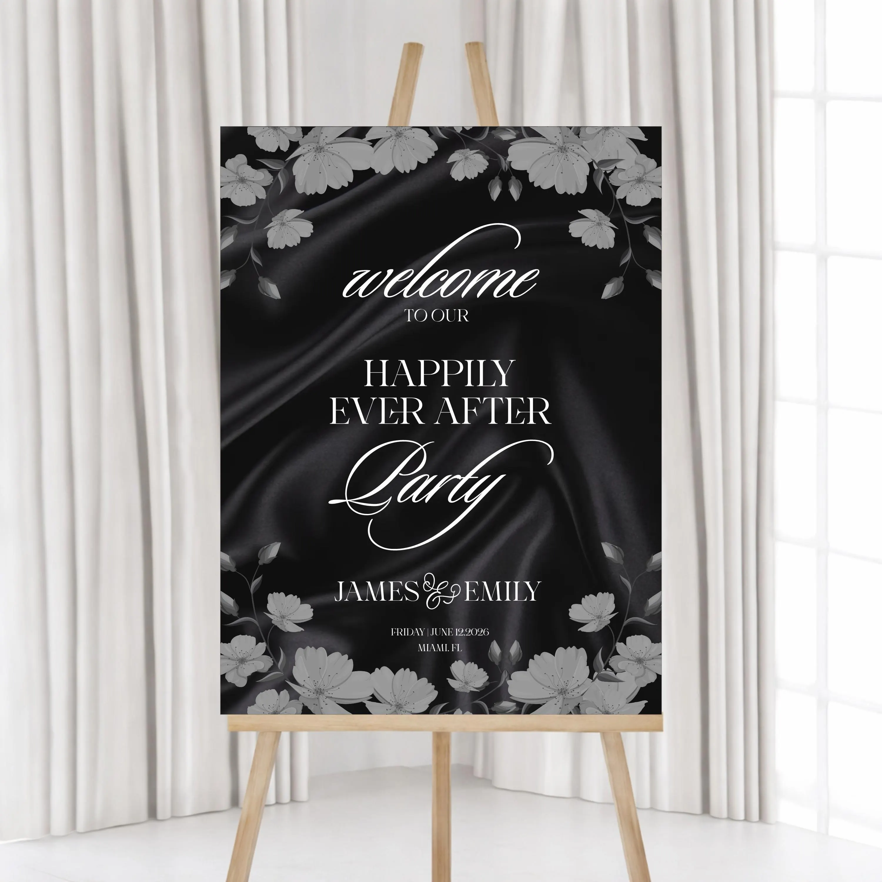 Floral Acrylic Wedding Welcome Sign | Custom Event Entrance Decor - image 5