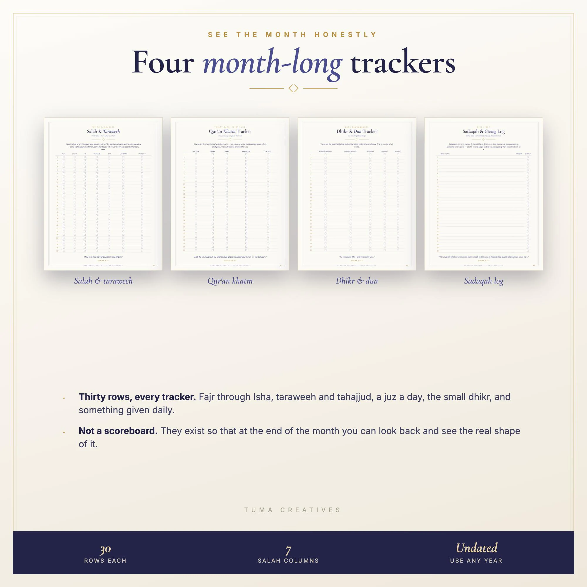 Ramadan Planner Printable | 54 Pages | 30 Day Journal | Quran & Salah Tracker | Goodnotes iPad | Islamic Muslim Planner | Digital Download - image 5