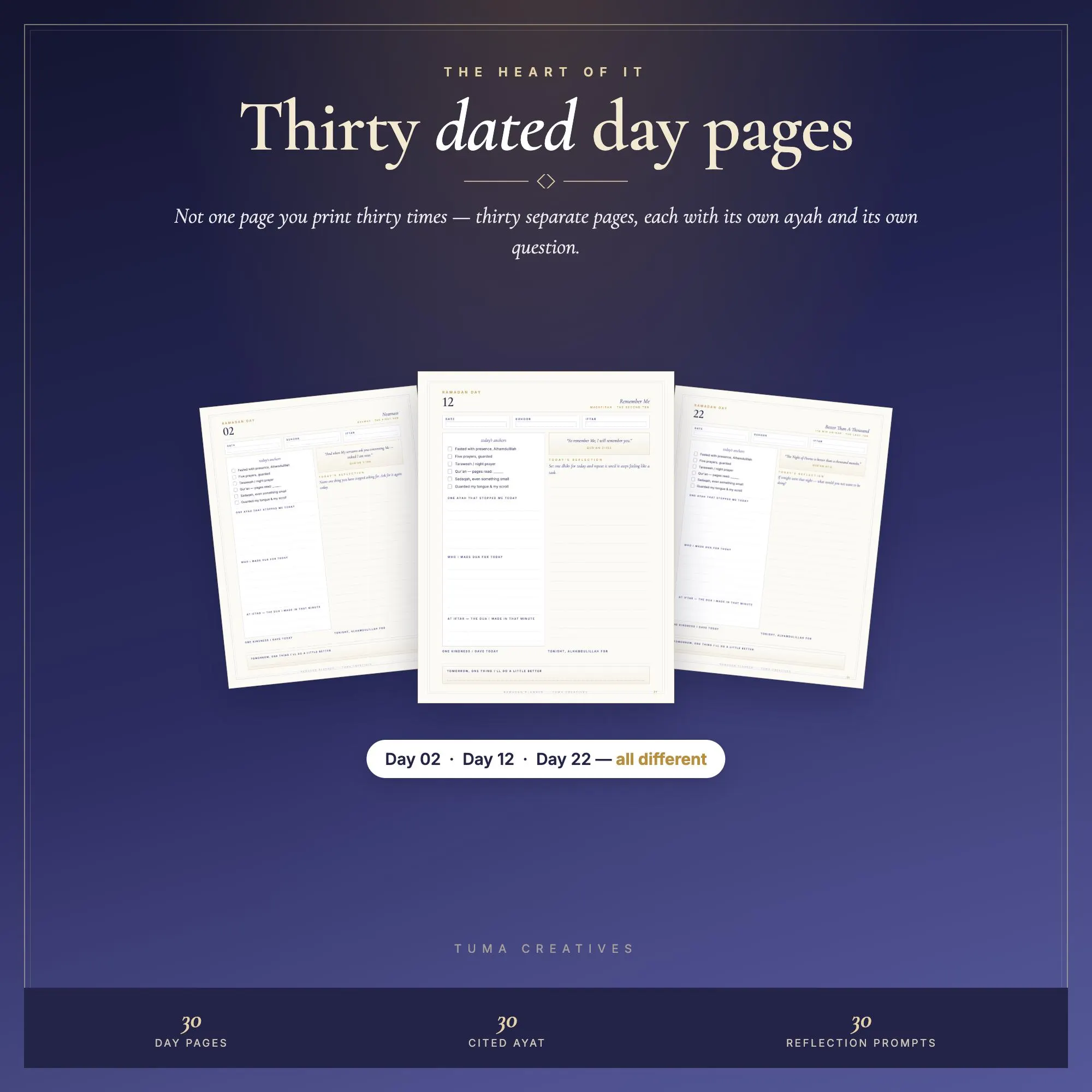 Ramadan Planner Printable | 54 Pages | 30 Day Journal | Quran & Salah Tracker | Goodnotes iPad | Islamic Muslim Planner | Digital Download - image 4