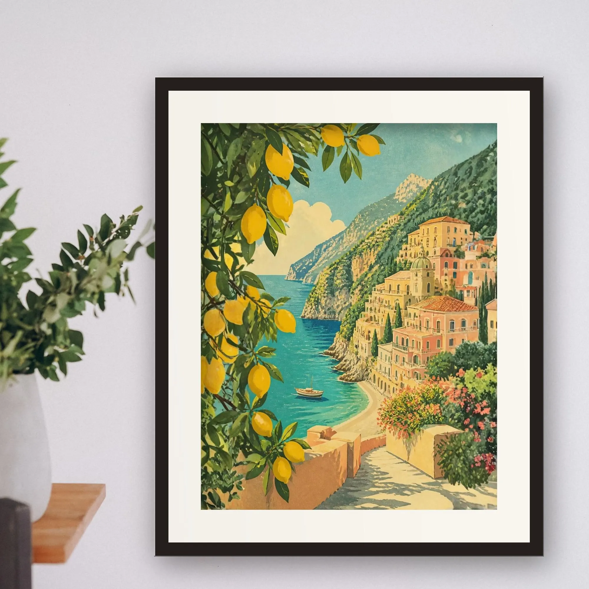 Amalfi Coast Print, Italy Lemons Wall Art, Positano Travel Poster, Mediterranean Kitchen Decor, Printable Wall Art, Digital Download - image 5
