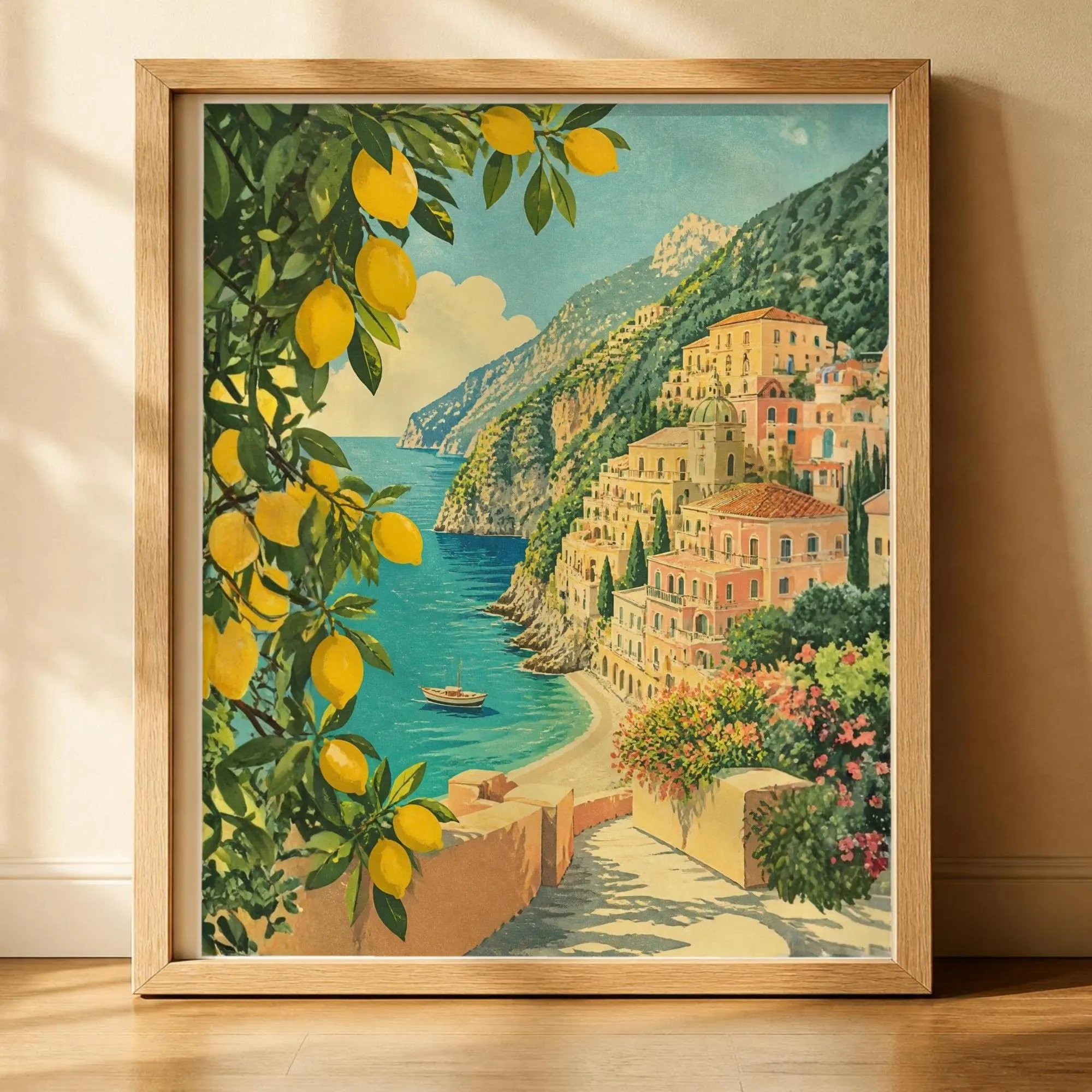 Amalfi Coast Print, Italy Lemons Wall Art, Positano Travel Poster, Mediterranean Kitchen Decor, Printable Wall Art, Digital Download - image 2