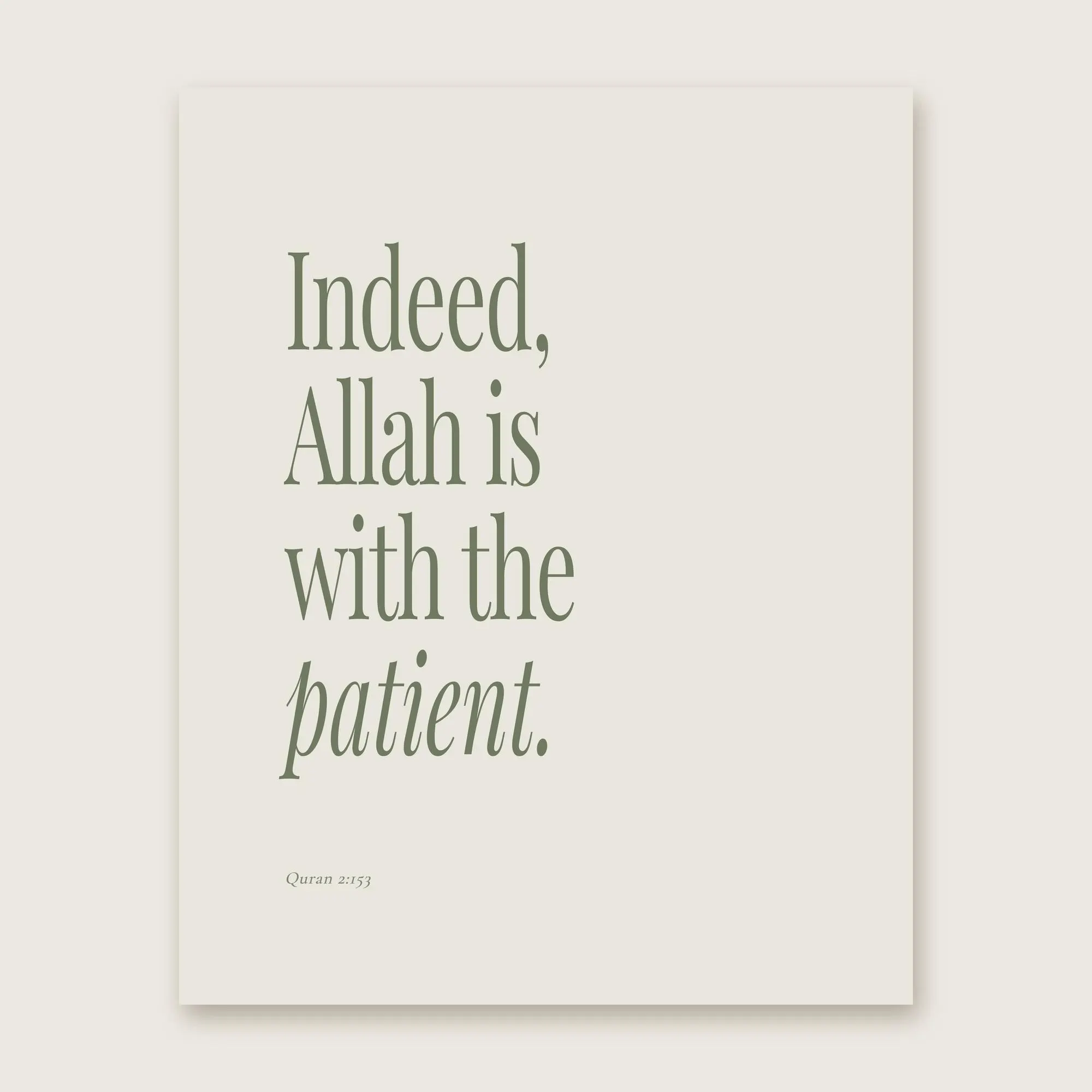 Islamic Wall Art Set of 3, Sage Green Quran Quote Prints, Sabr Patience, Minimalist Muslim Decor, Printable - image 3