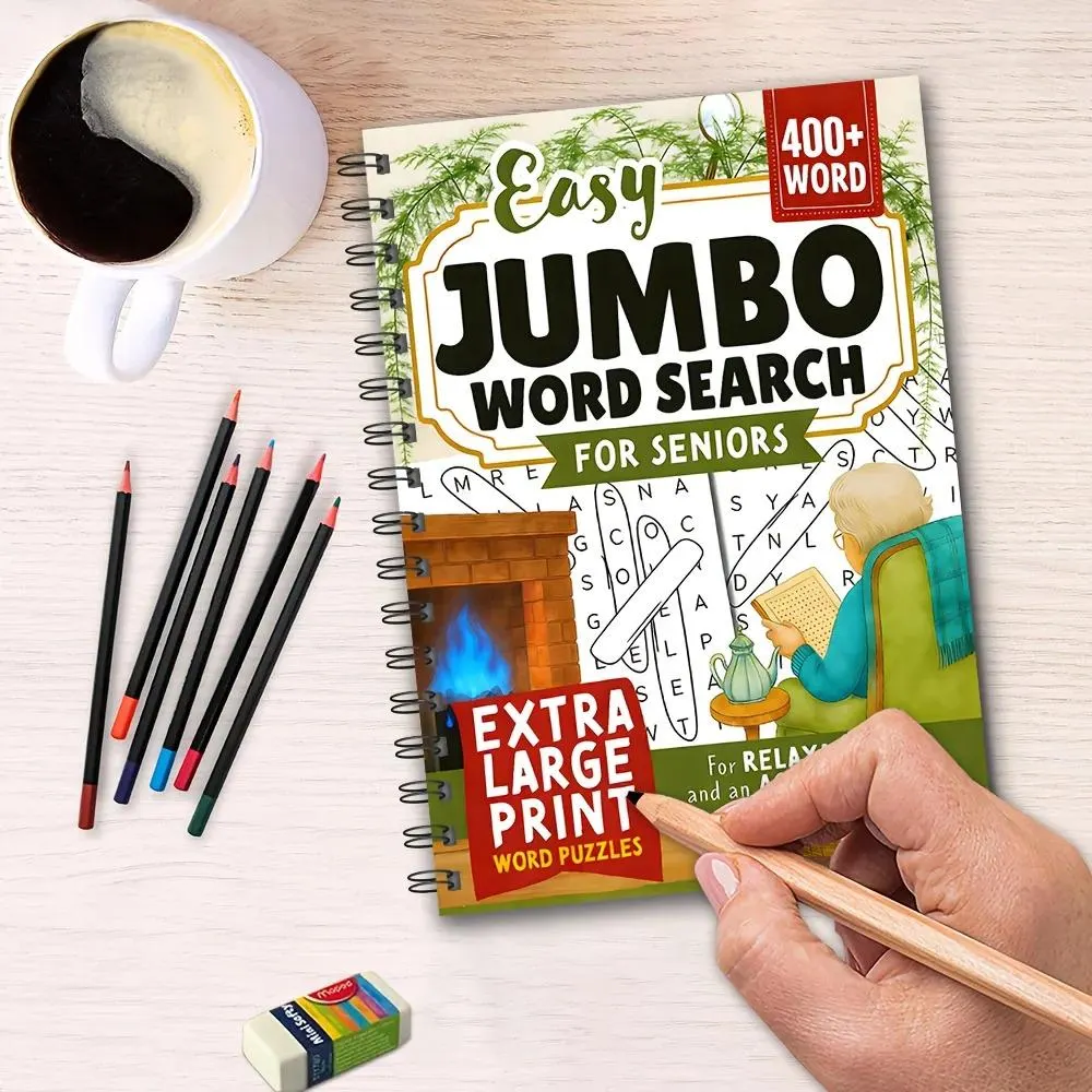 Jumbo Word Search Book for Seniors, 400+ Easy Puzzles, Large Print (Gift) - image 3