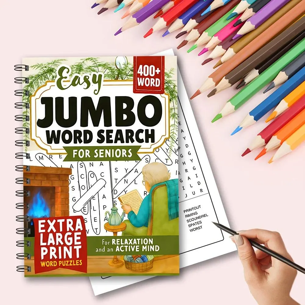 Jumbo Word Search Book for Seniors, 400+ Easy Puzzles, Large Print (Gift) - image 5