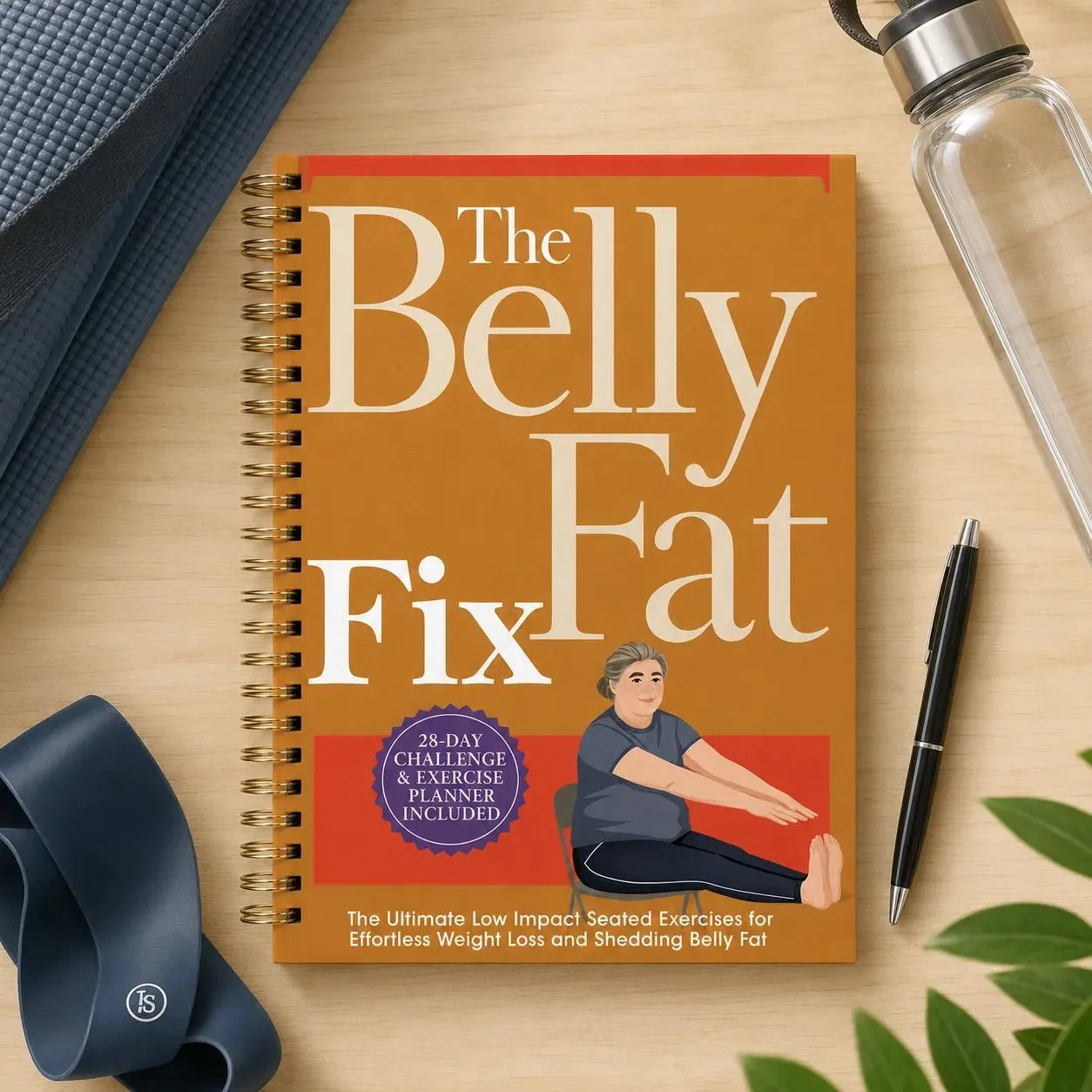 28-Day Seated Exercise Planner: Low-Impact Home Workout Journal for Weight Loss
