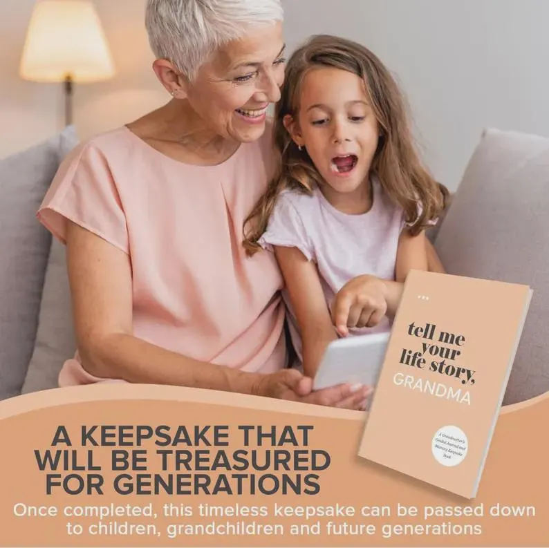 Grandma Memory Journal | Life Story Keepsake Book (200+ Prompts) - image 3