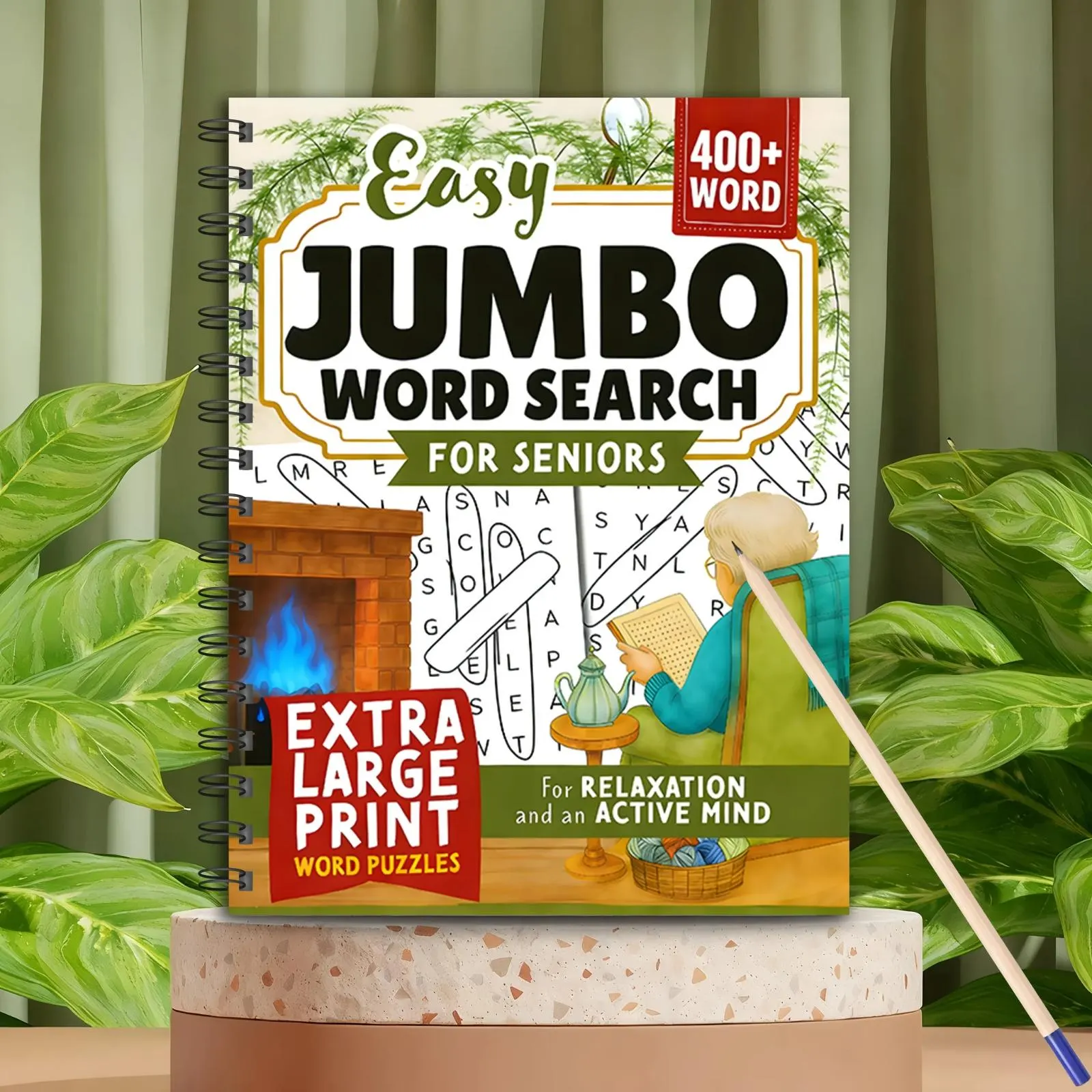 Jumbo Word Search Book for Seniors, 400+ Easy Puzzles, Large Print (Gift)