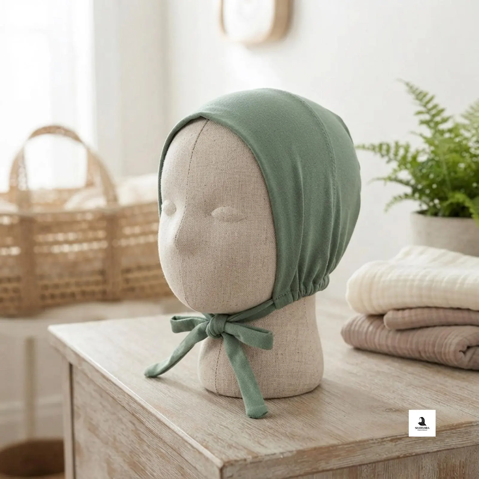 Women's inner hijab cap worn beneath a lightweight hijab.