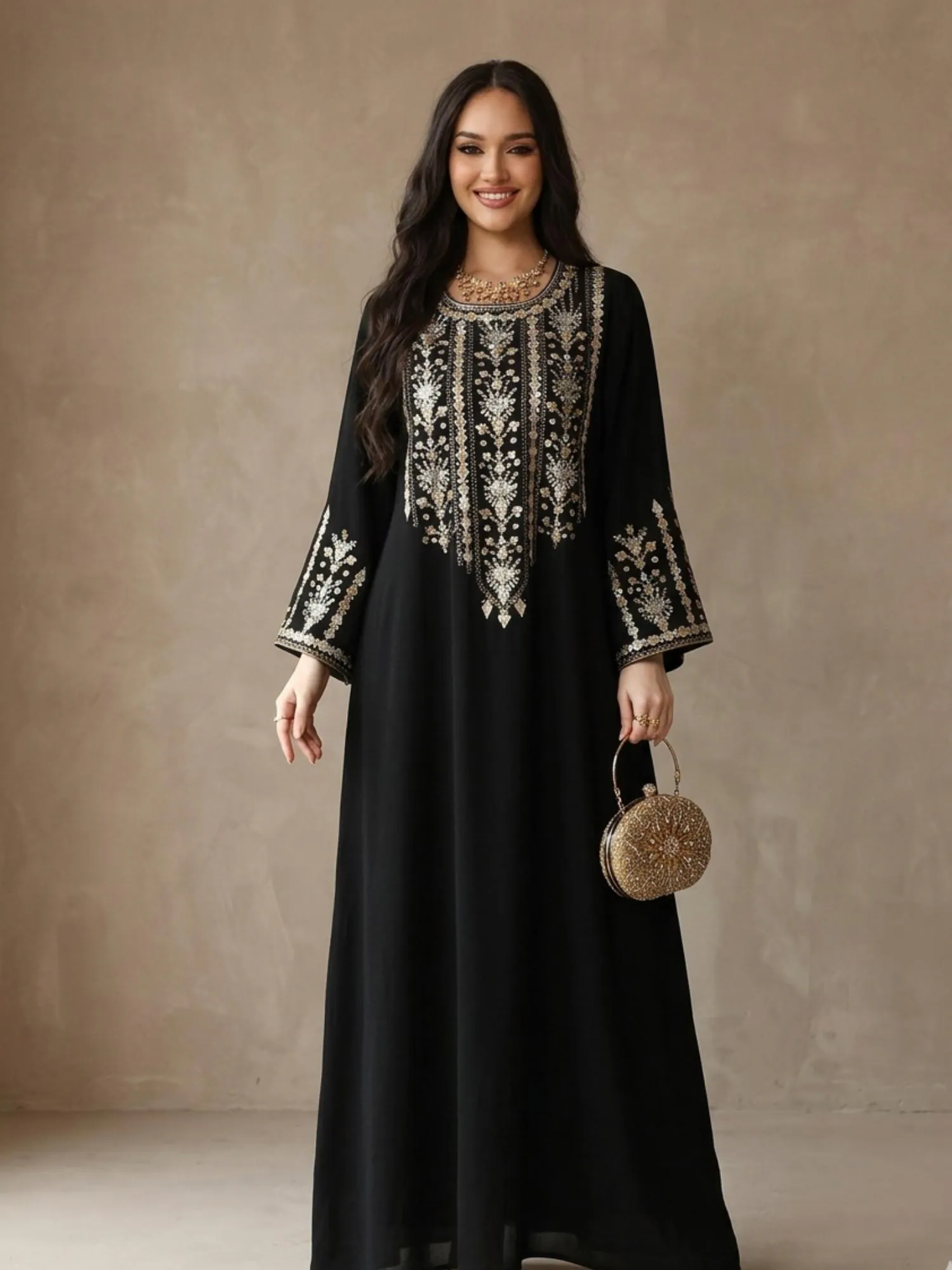 Jalabiya Dress Women Dubai Abaya Eid Ramadan Embroidery Long Modest Maxi Dress Kaftan Saudi Style Party Gown 2026 - image 3