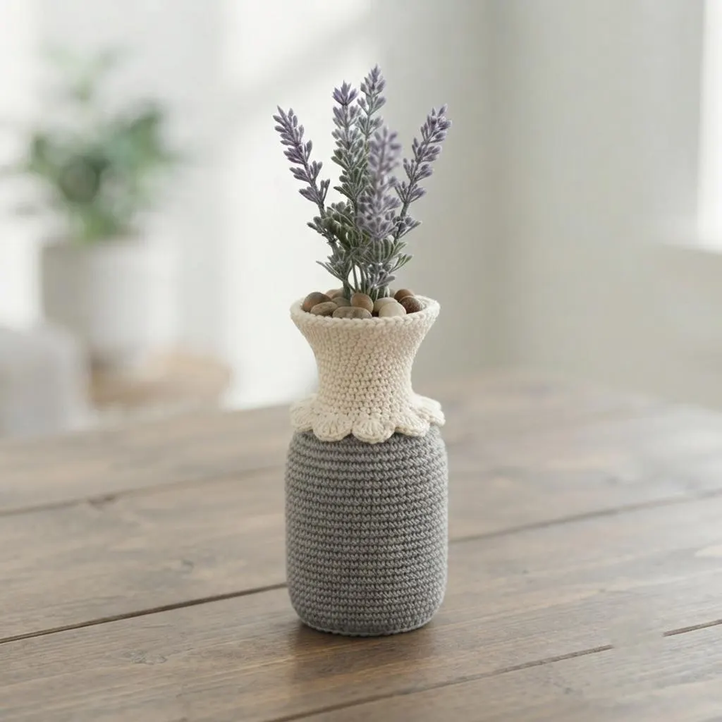 Tiny Flower Vase Crochet Pattern PDF, Crochet Mini Vase, Home Decor Pattern, Tiny Vase Crochet Pattern - image 4