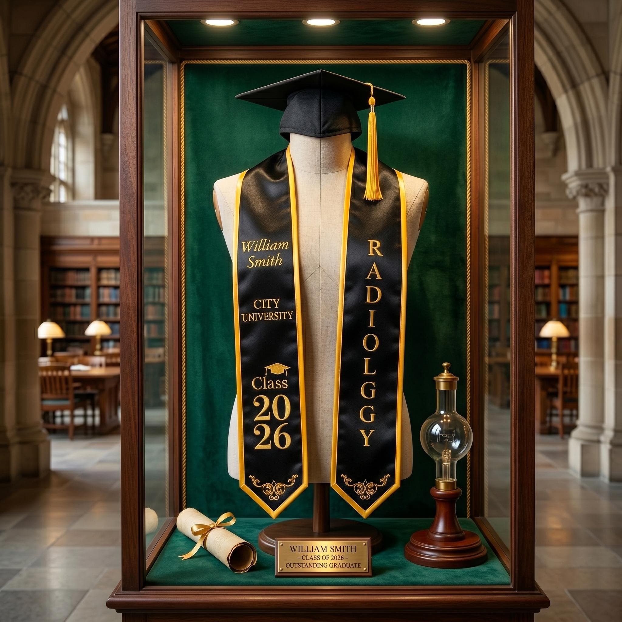 Custom Radiology Graduation Stole, Personalized Radiologic Tech Sash 2026, City University Grad Gift, Medical Imaging Senior Sash - image 4