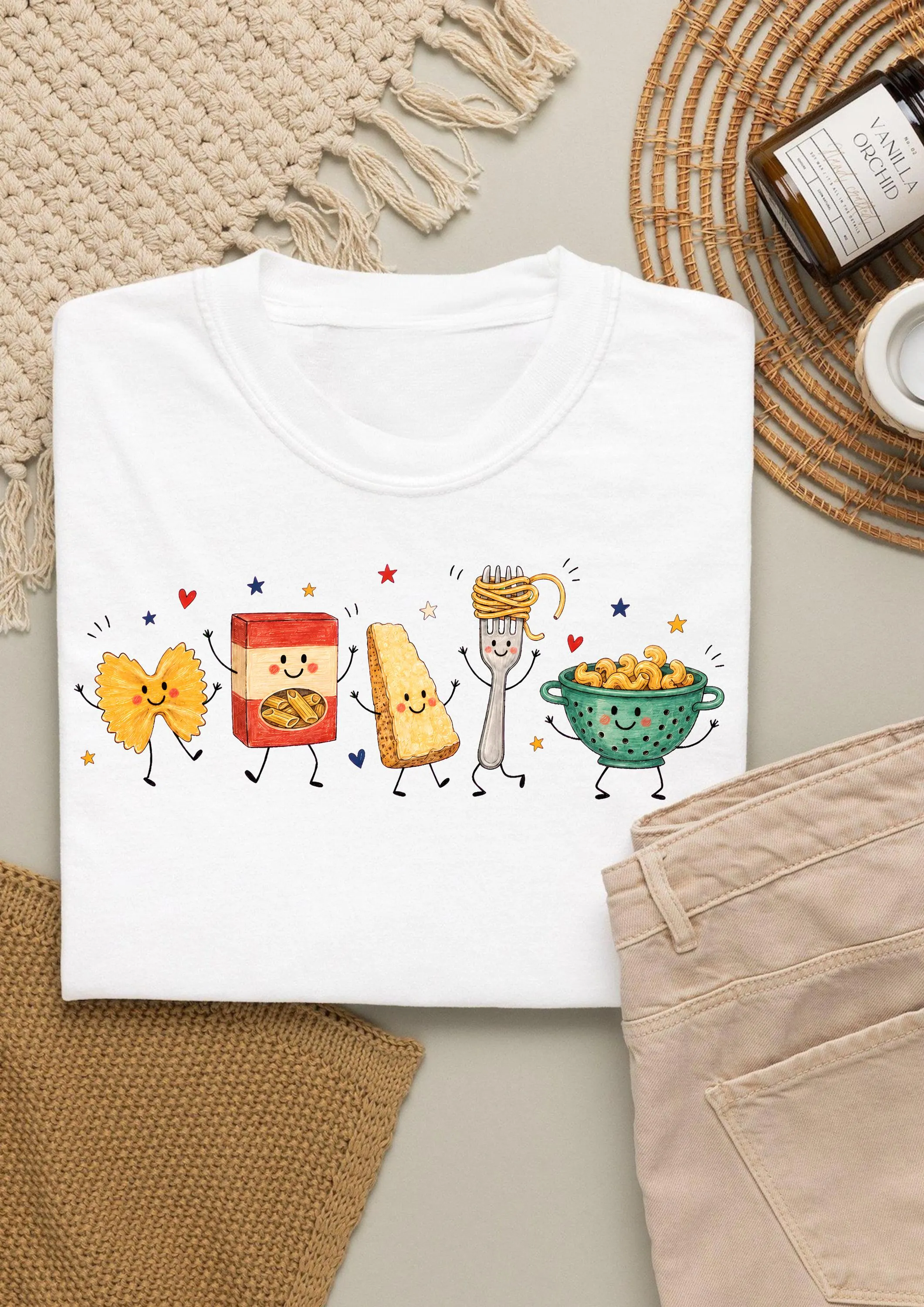 Cute Pasta Graphic Tee Eat Pasta Run Fasta Shirt Funny Pasta Lover Gift Eat Pasta Print Vintage Italian Foodie T-Shirt Pasta Prints