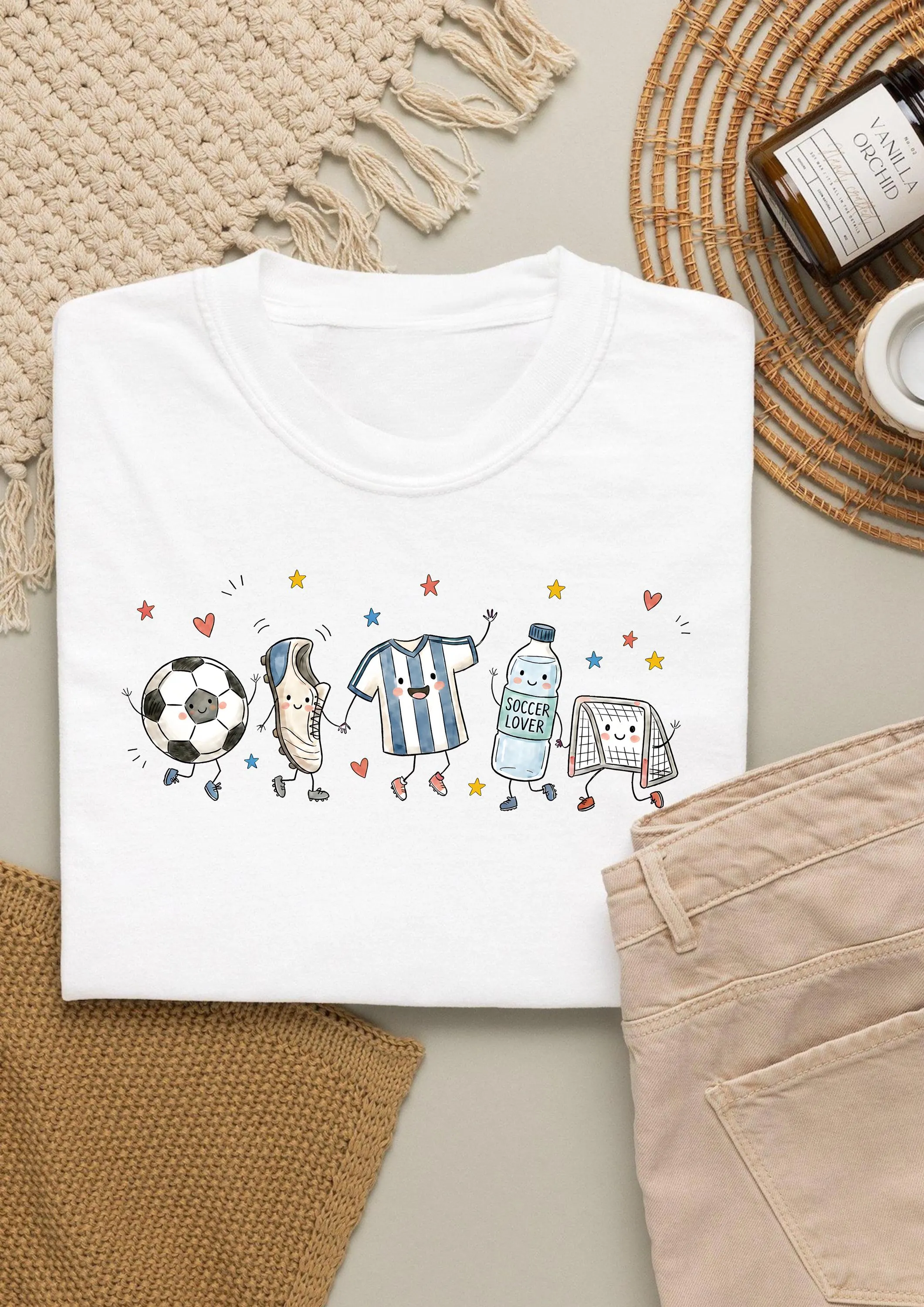 Cute Soccer Graphic Tee Unisex Soccer Shirt Soccer Gifts & Activities Shirt