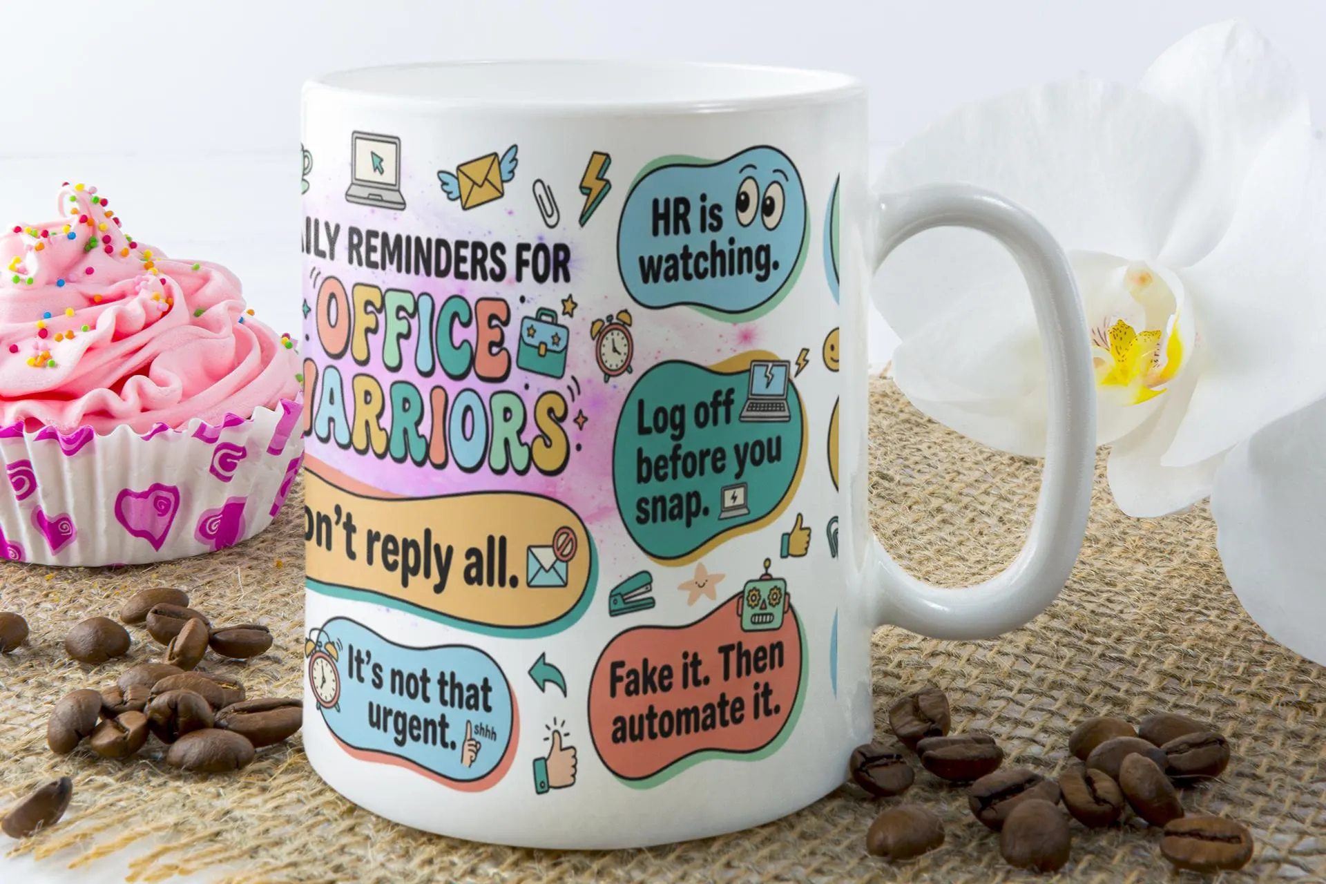Funny Office Mug, Daily Reminders For Office Warriors, Coworker Gift, Corporate Humor Coffee Cup, Sarcastic Work Mug, Gift Boxed 11oz Cup - image 5