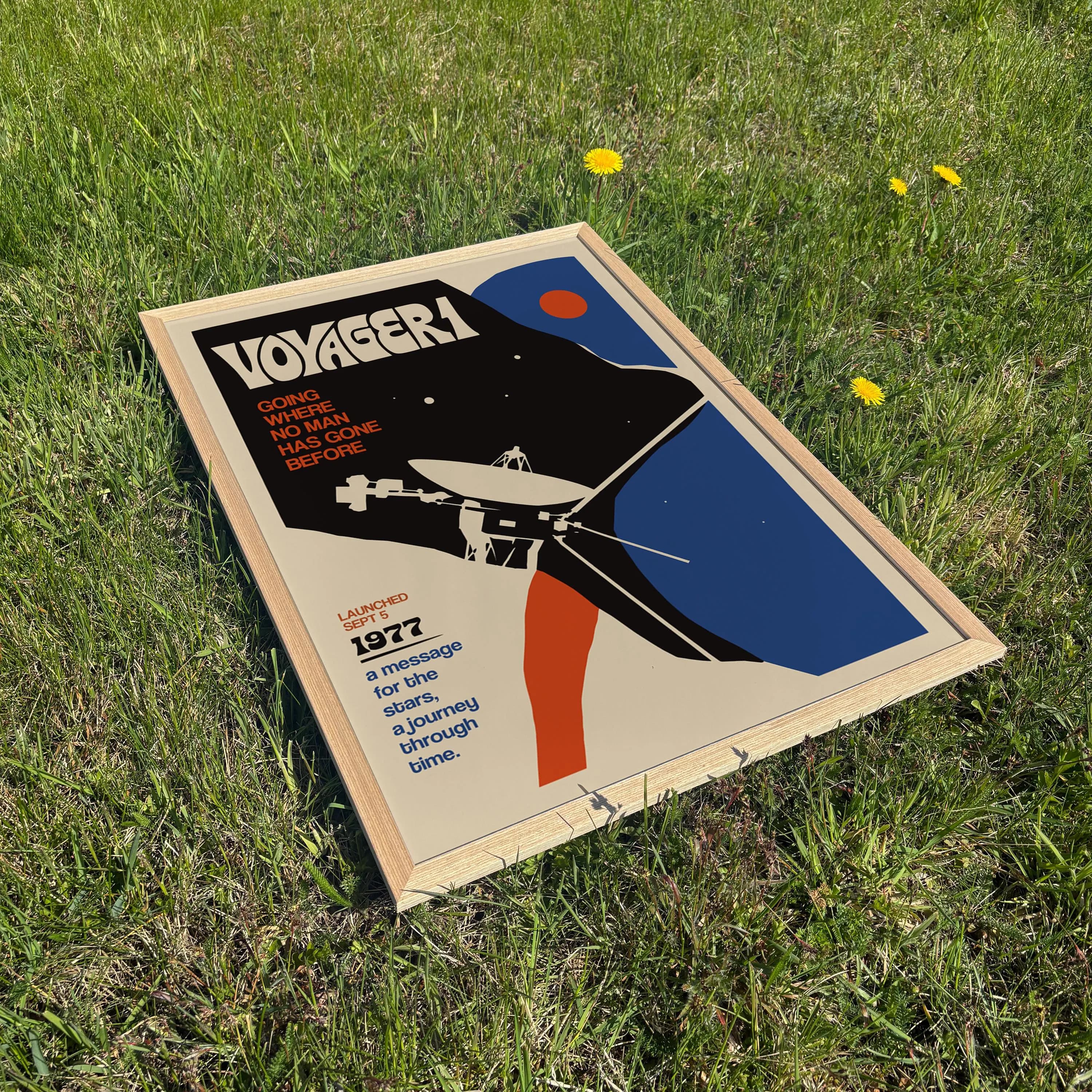 Voyager 1 Poster - Retro Space Wall Art - Mid Century Modern Sci Fi Print - image 5