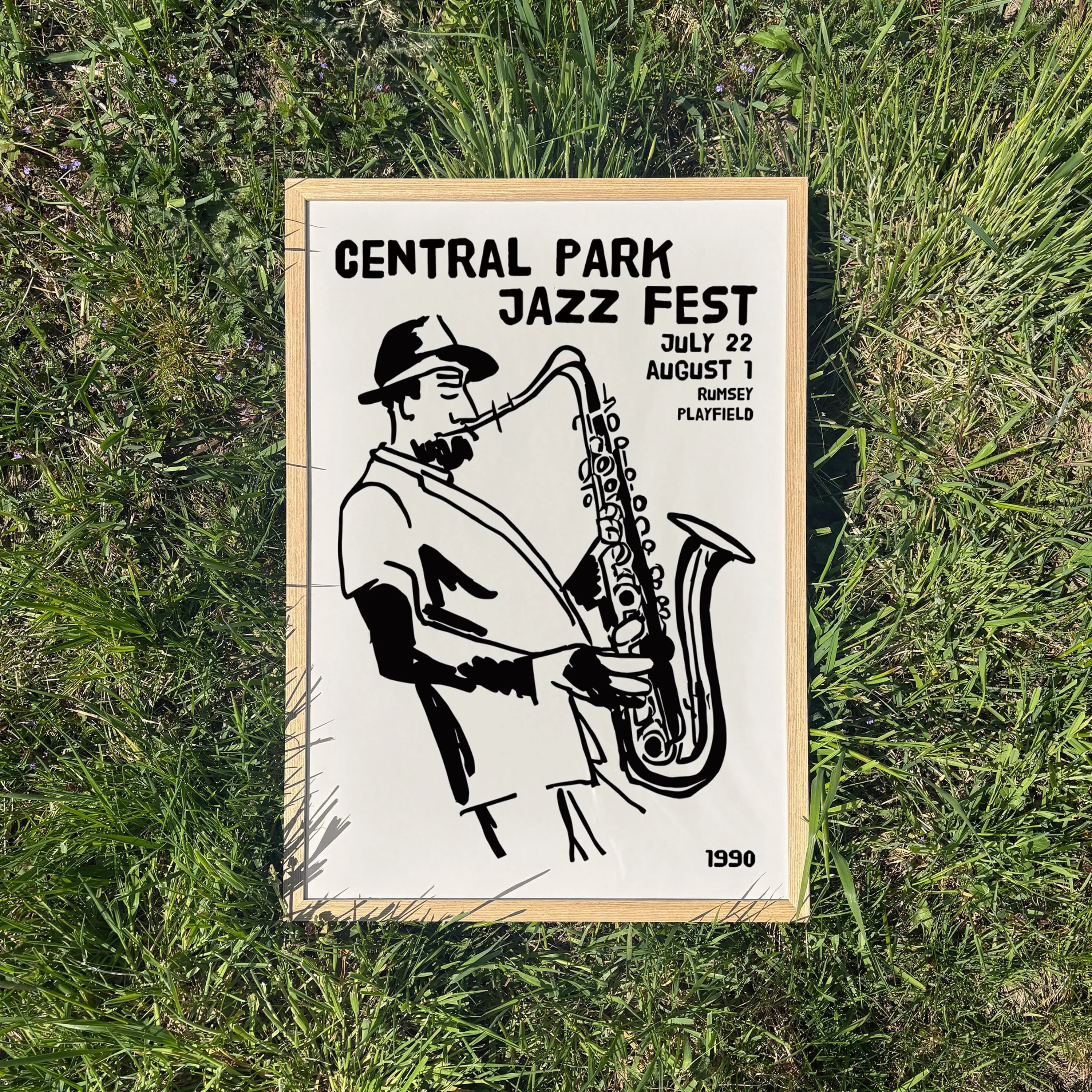 Central Park Jazz Fest Poster - Framed / Unframed Giclée Fine Art Print - Wall Decor - image 3