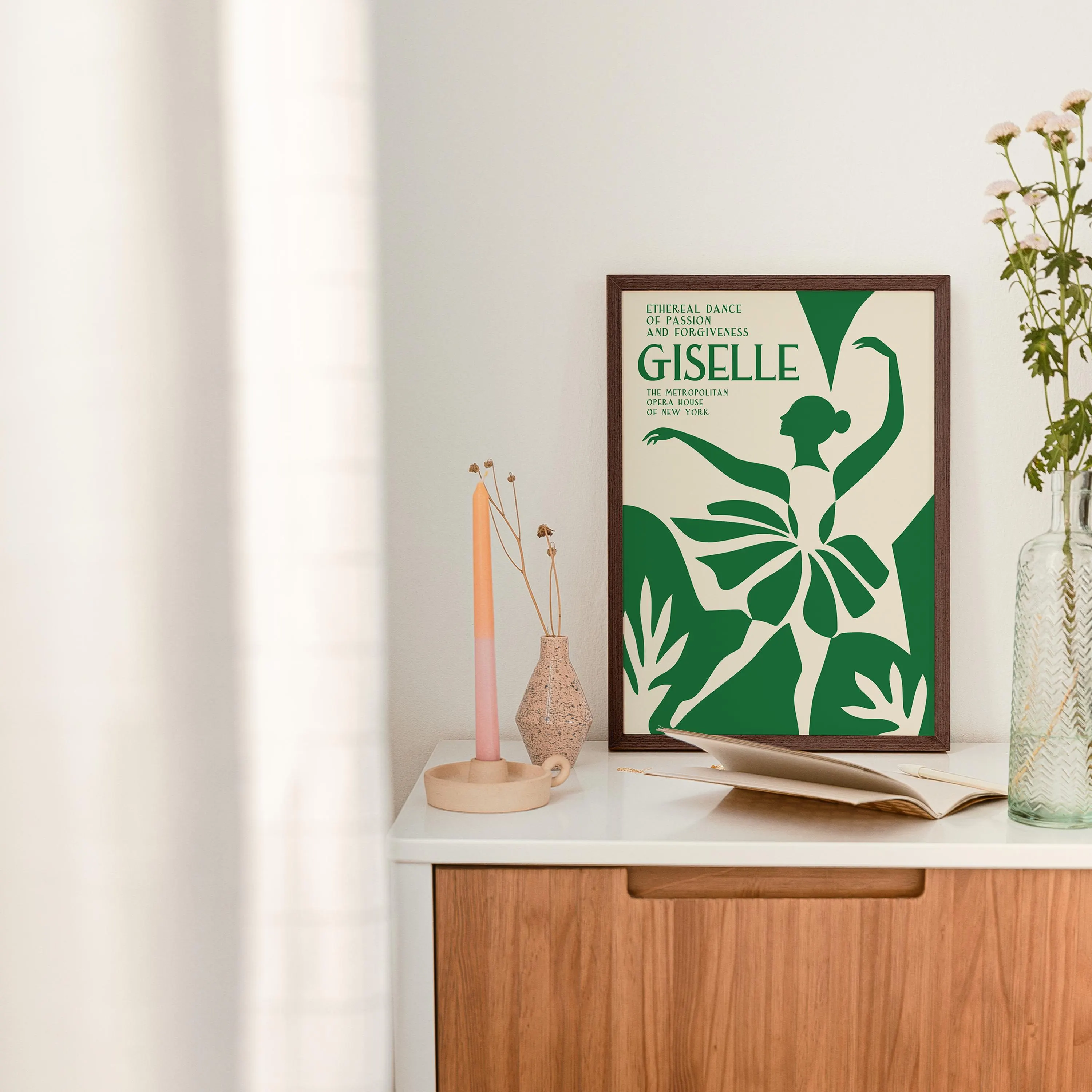 Giselle Ballet Poster - Framed / Unframed Giclée Fine Art Print - Romantic Dance Wall Decor - image 3