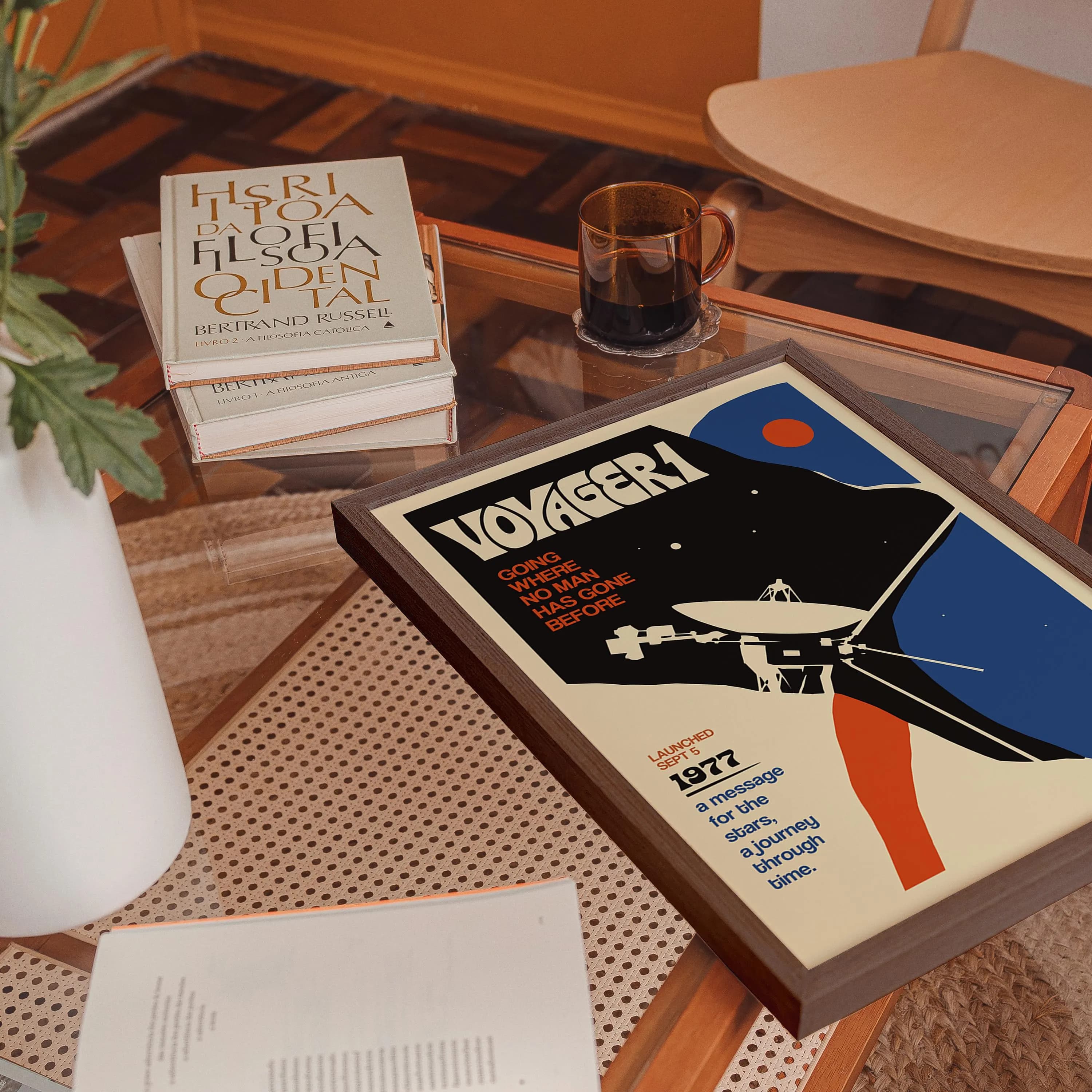 Voyager 1 Poster - Retro Space Wall Art - Mid Century Modern Sci Fi Print - image 4