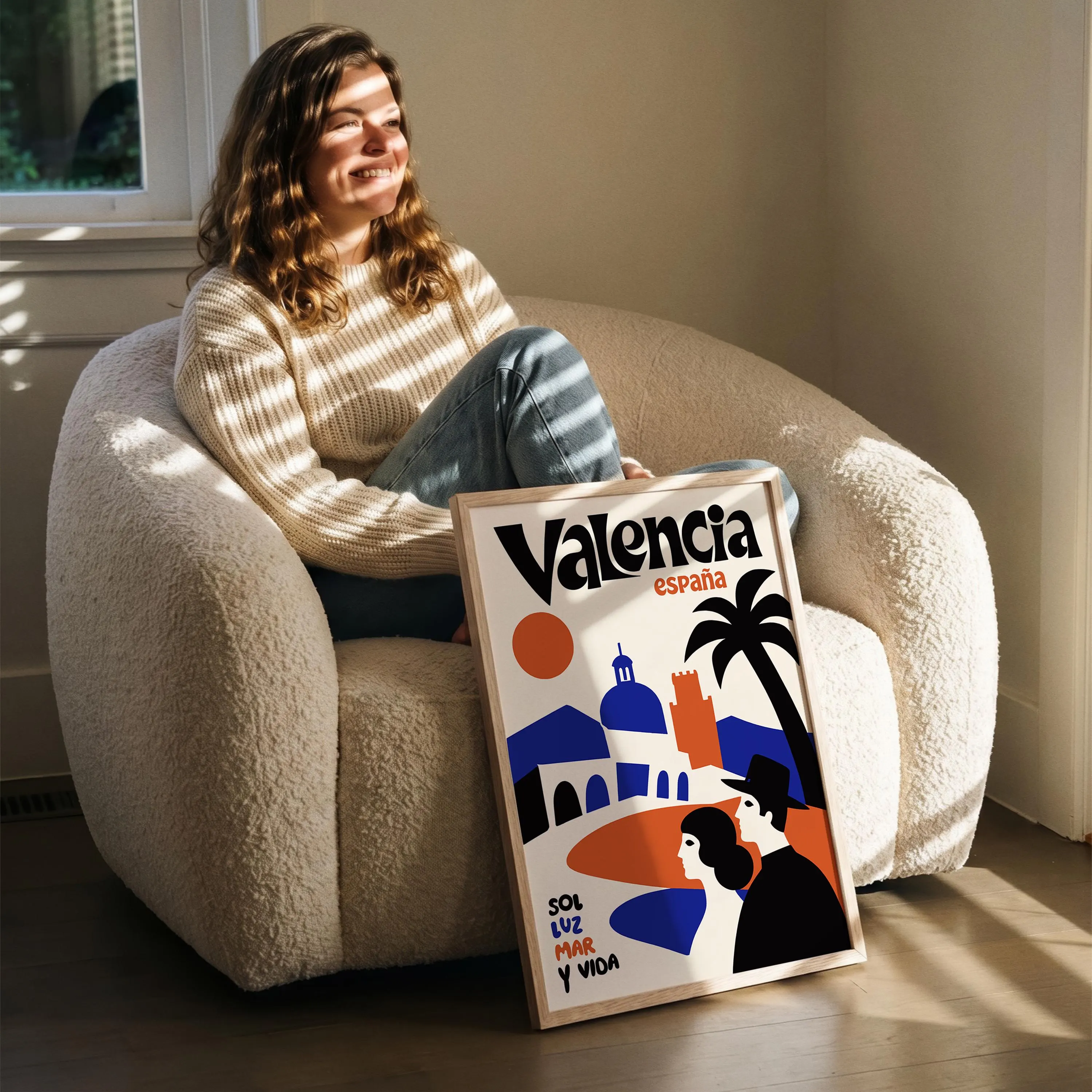 Artsy Valencia, Spain - Framed / Unframed Giclée Fine Art Print - Mediterranean Decor - image 3
