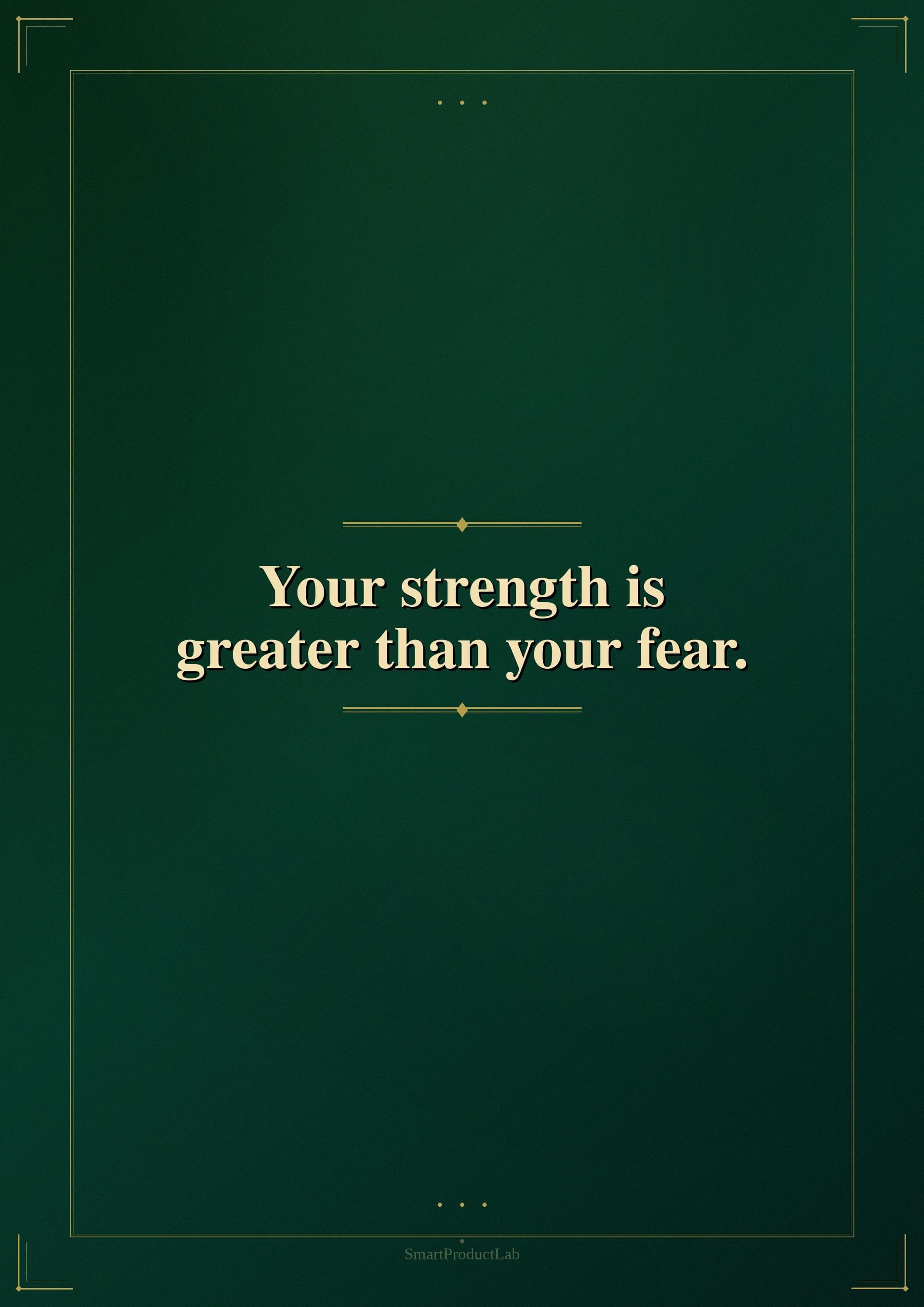 Motivational Quote Print Forest Green | Your Strength Is Greater | Inspirational Wall Art | Instant Download - image 5