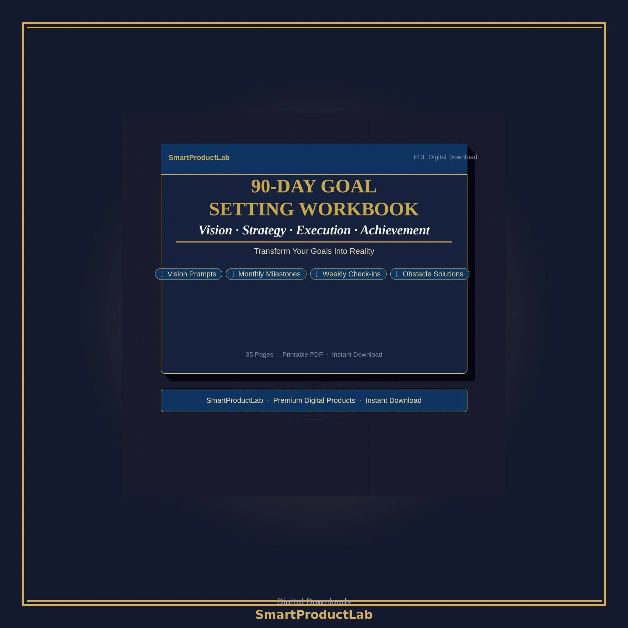 90-Day Goal Setting Workbook | Printable Planner PDF | Personal Development Journal | Instant Download - image 5