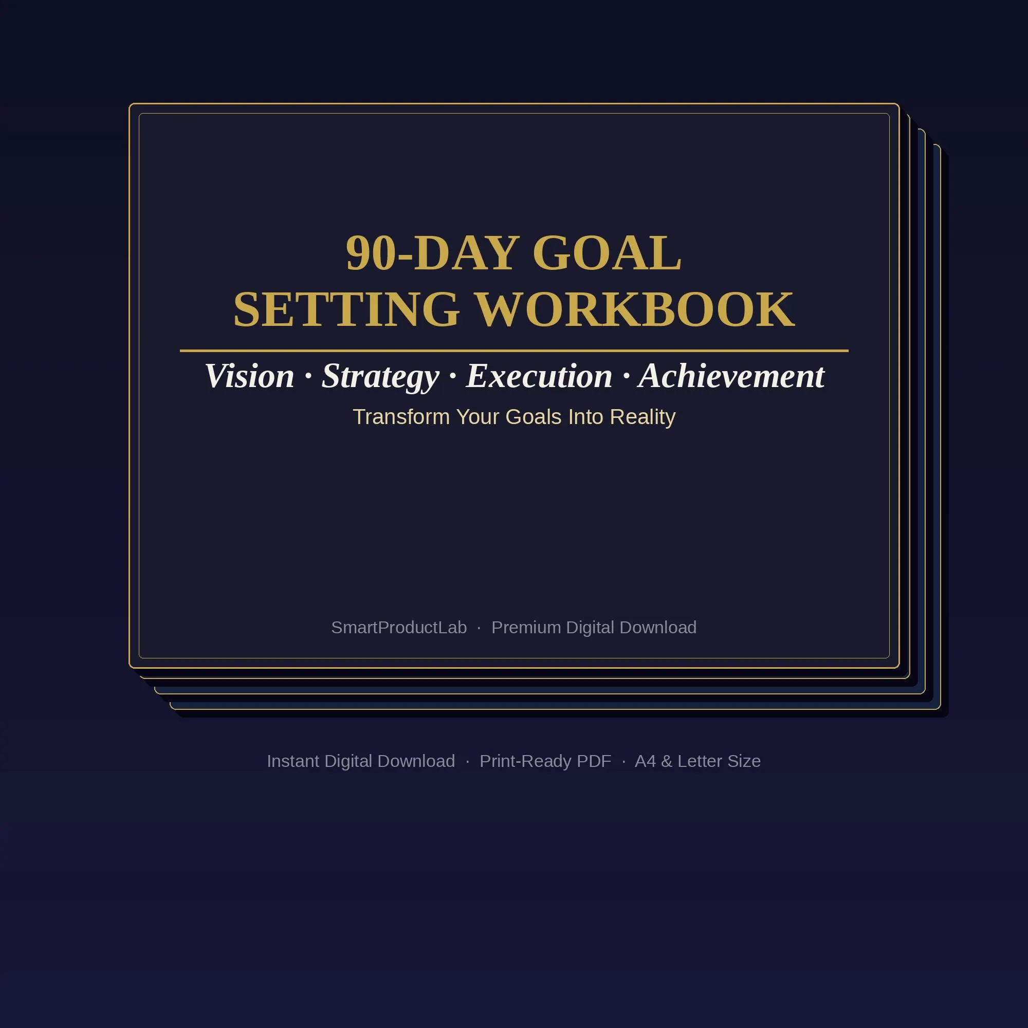 90-Day Goal Setting Workbook | Printable Planner PDF | Personal Development Journal | Instant Download - image 3