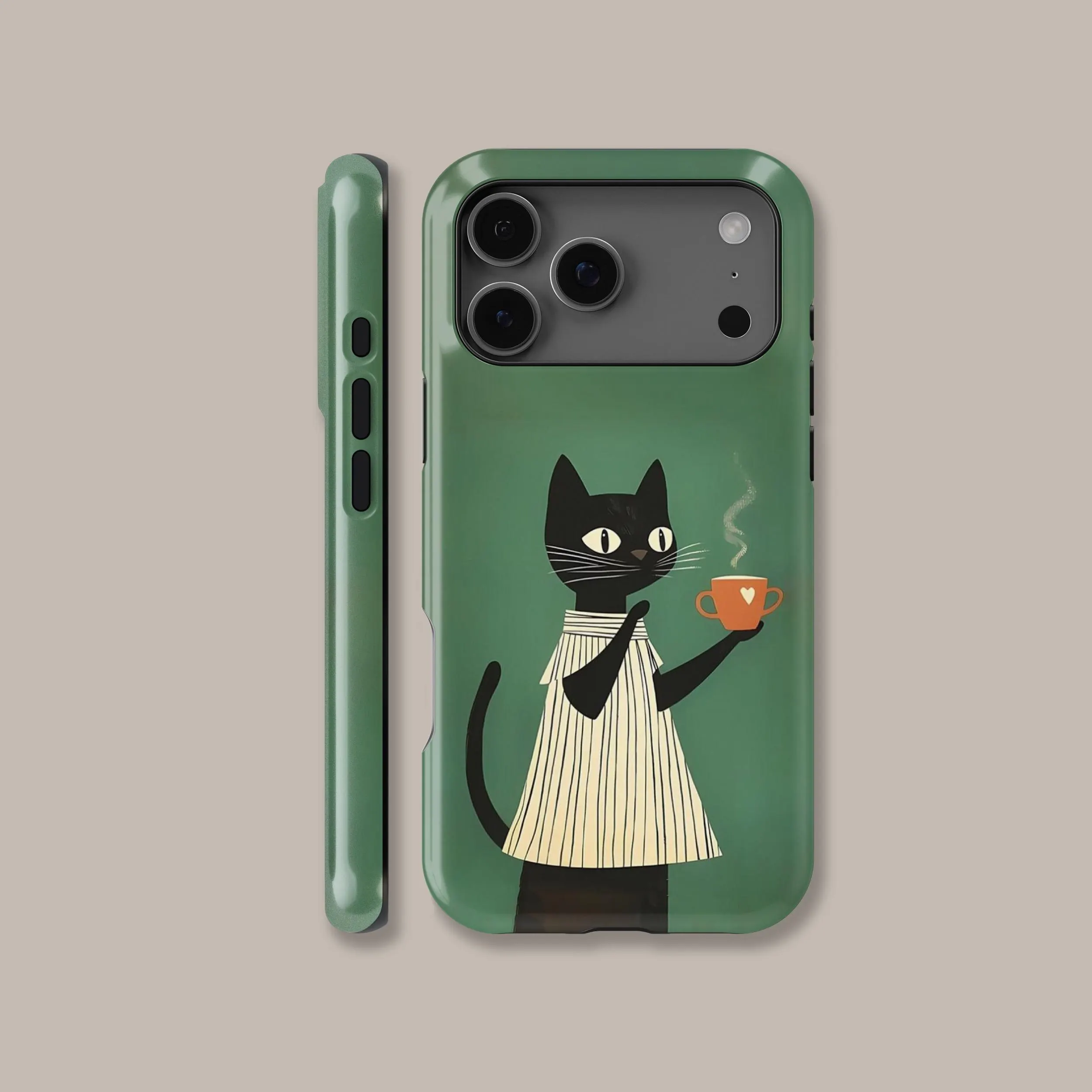 Kawaii Coffee Cat Phone Case: Cat Lover Design Cover for iPhone 17 16 15 14 13 12 11 + MagSafe, Samsung S26 S25, Google Pixel 10 9 8 Pro - image 3