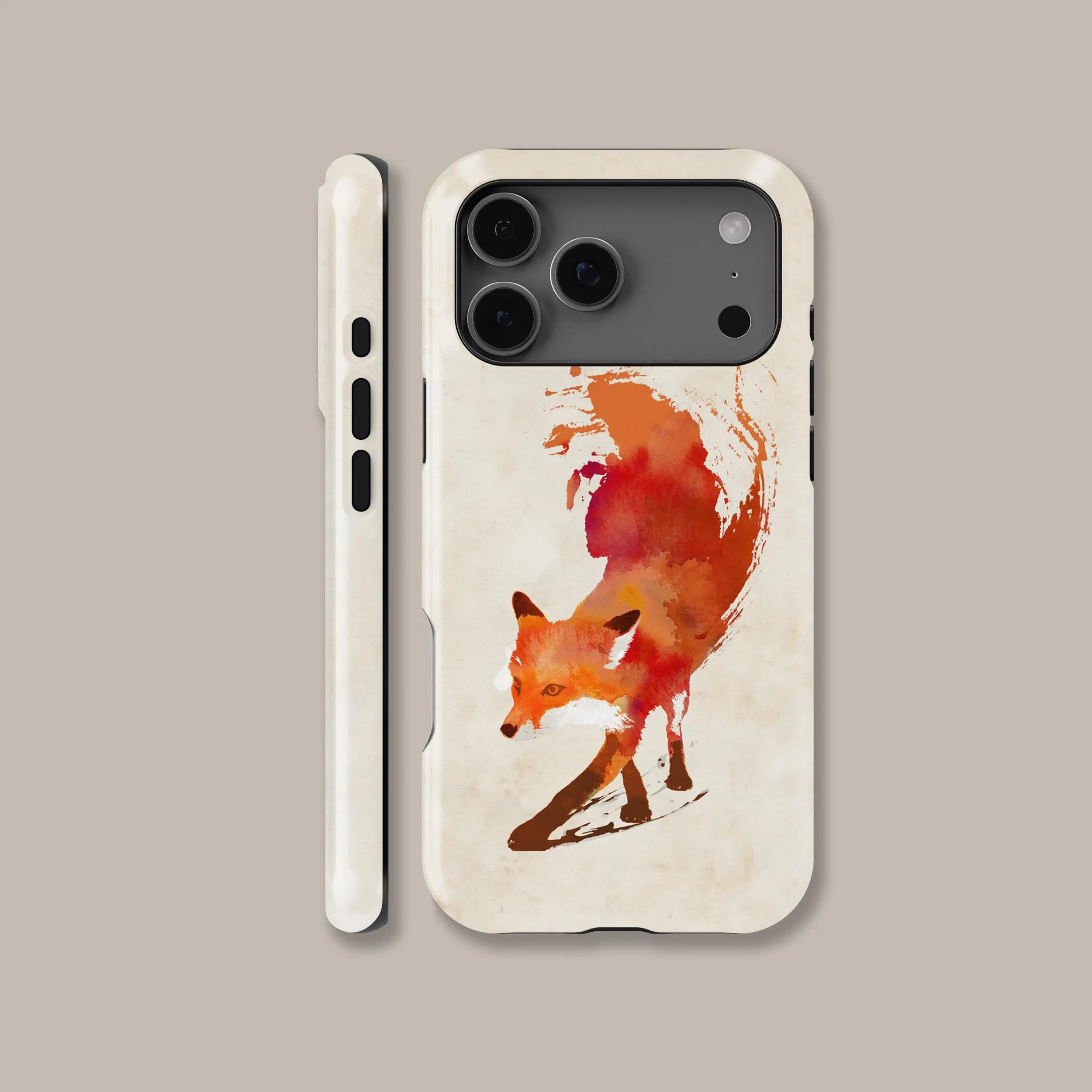 Watercolor Fox Phone Case: Autumn Fox Design Cover for iPhone 17 16 15 14 13 12 11 + MagSafe, Samsung S26 S25 Ultra, Google Pixel 10 9 Pro - image 3
