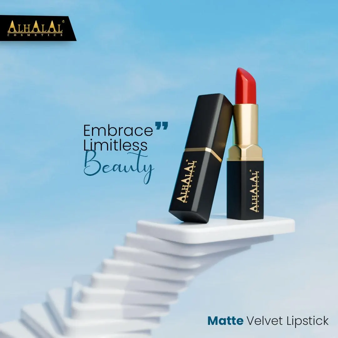 Halal Matte Velvet Lipstick – Long Lasting Vegan Lip Color (Shade AL15 SAMEEN) - image 3