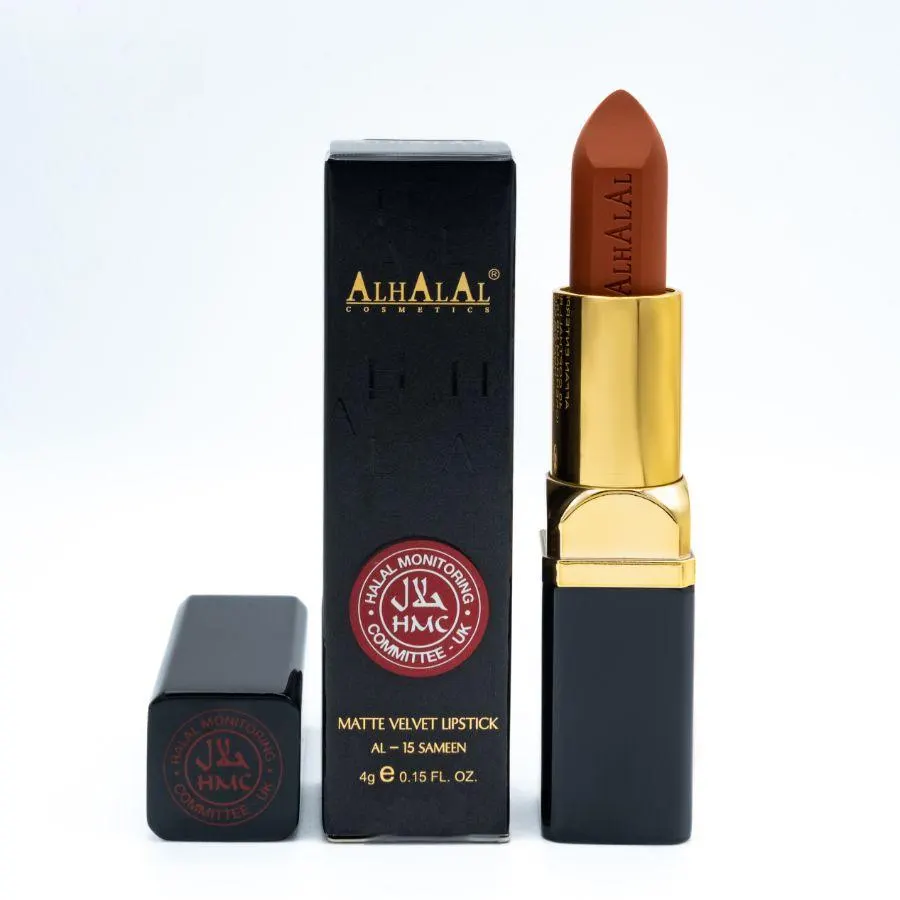 Halal Matte Velvet Lipstick – Long Lasting Vegan Lip Color (Shade AL15 SAMEEN) - image 5