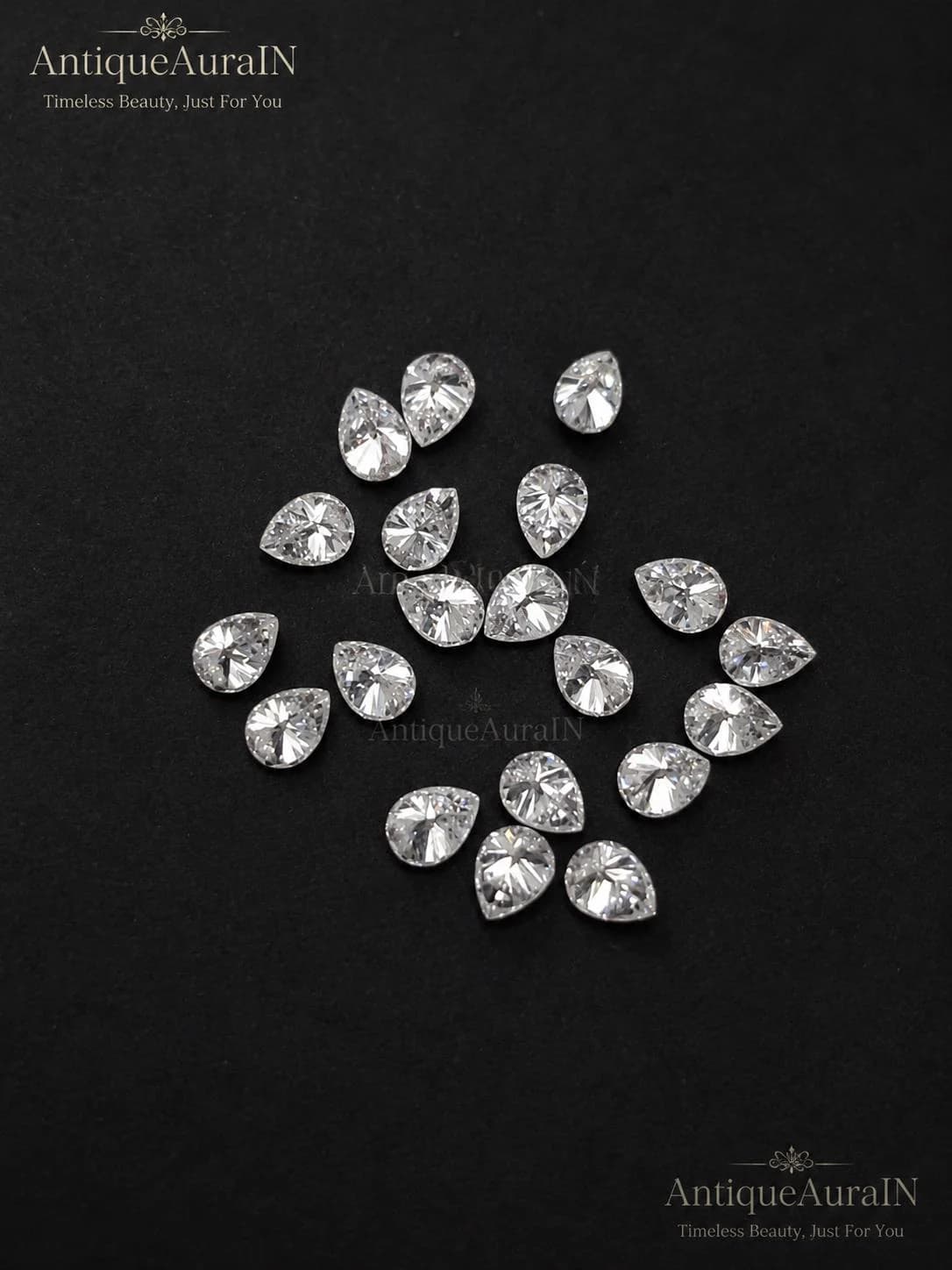 Brilliant Pear Cut Loose Moissanite, Teardrop Shape Lab Grown Diamond Alternative, Wholesale Loose Gemstones for Rings, Pendants - image 3