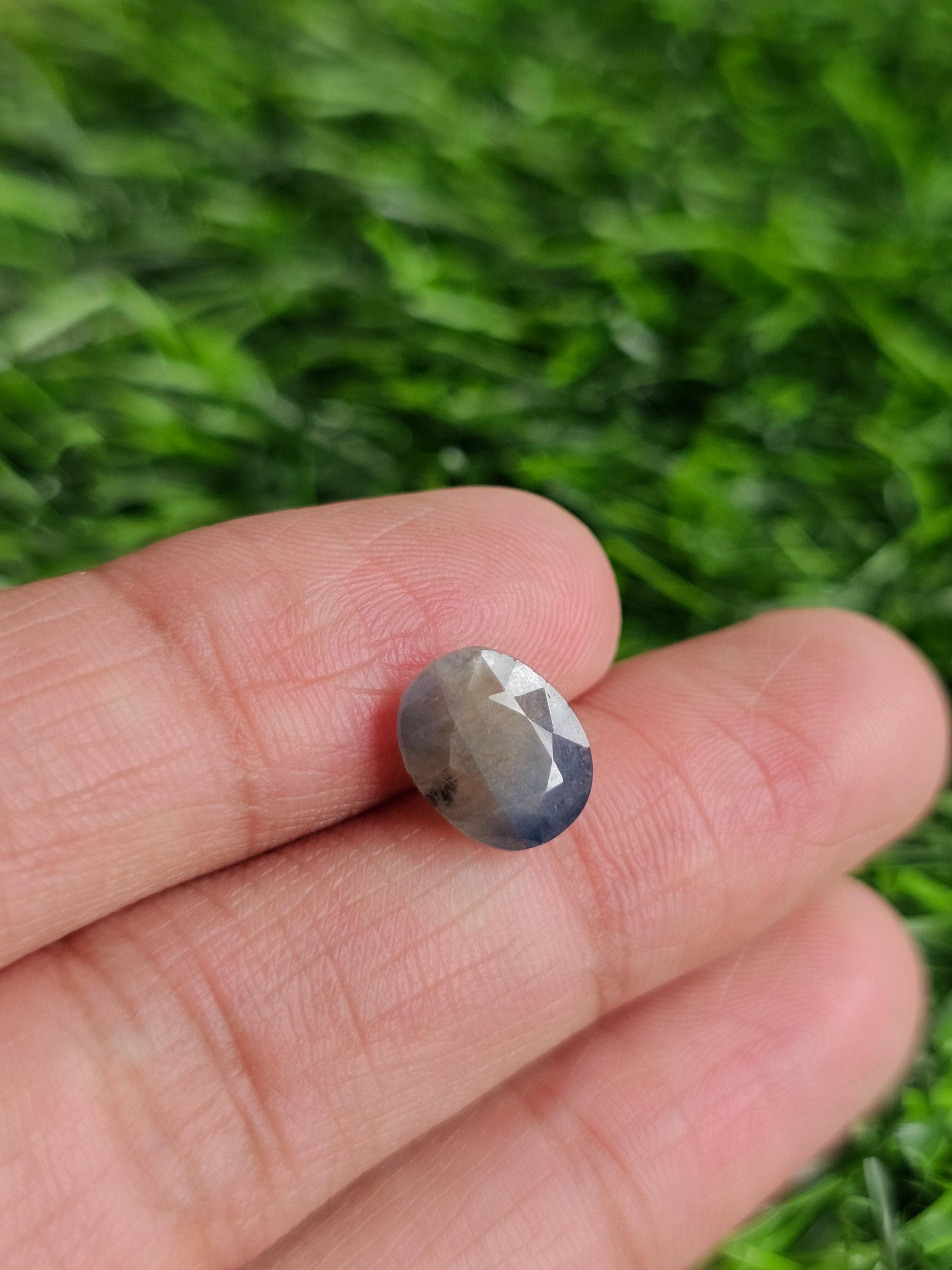 Natural Australian Bio Color Sapphire Gemstone, Blue Sapphire Oval Faceted Cut Stone, Greenish Blue Sapphire Oval For Jewelry Making - image 4