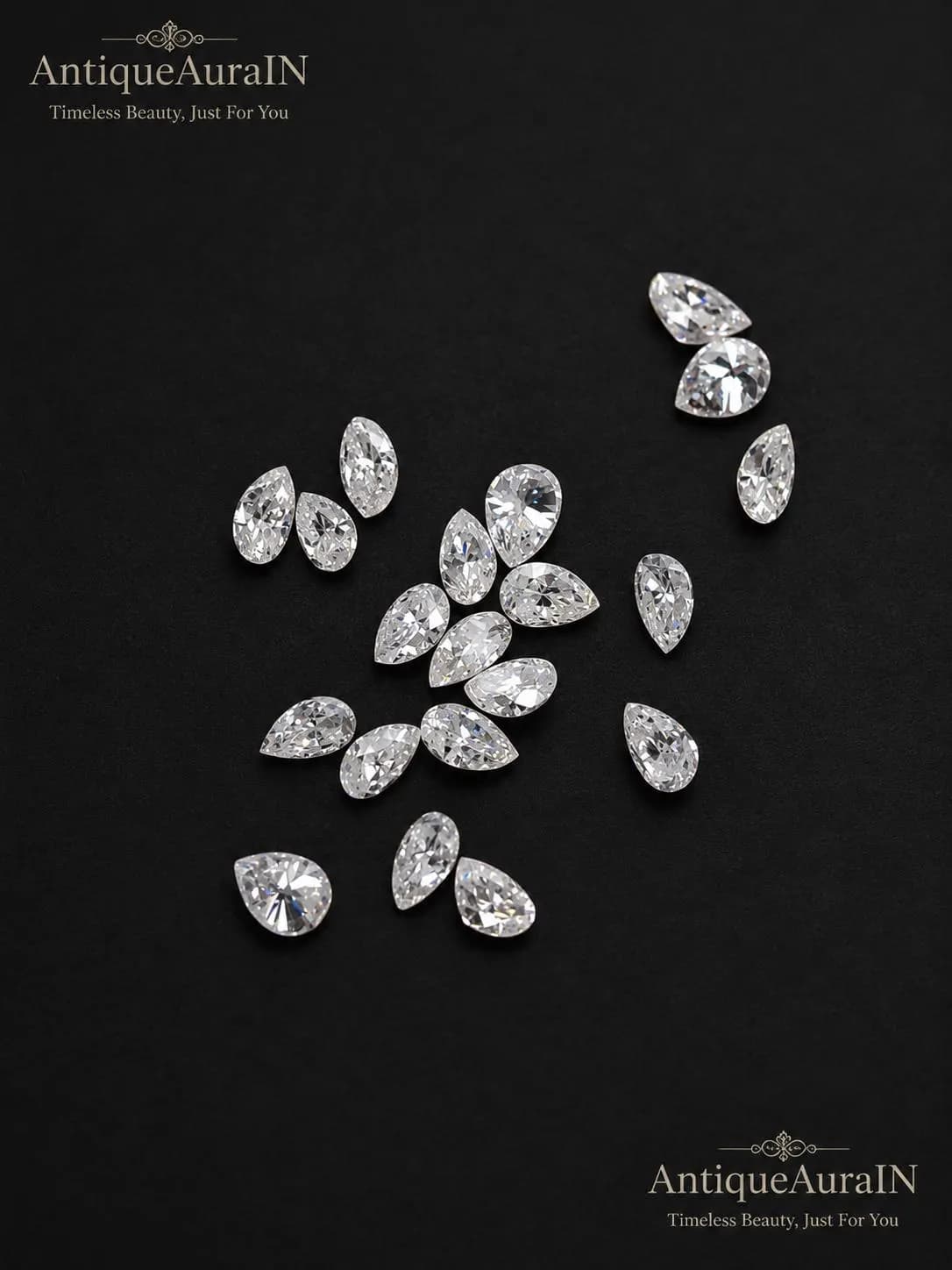 Brilliant Pear Cut Loose Moissanite, Teardrop Shape Lab Grown Diamond Alternative, Wholesale Loose Gemstones for Rings, Pendants - image 2