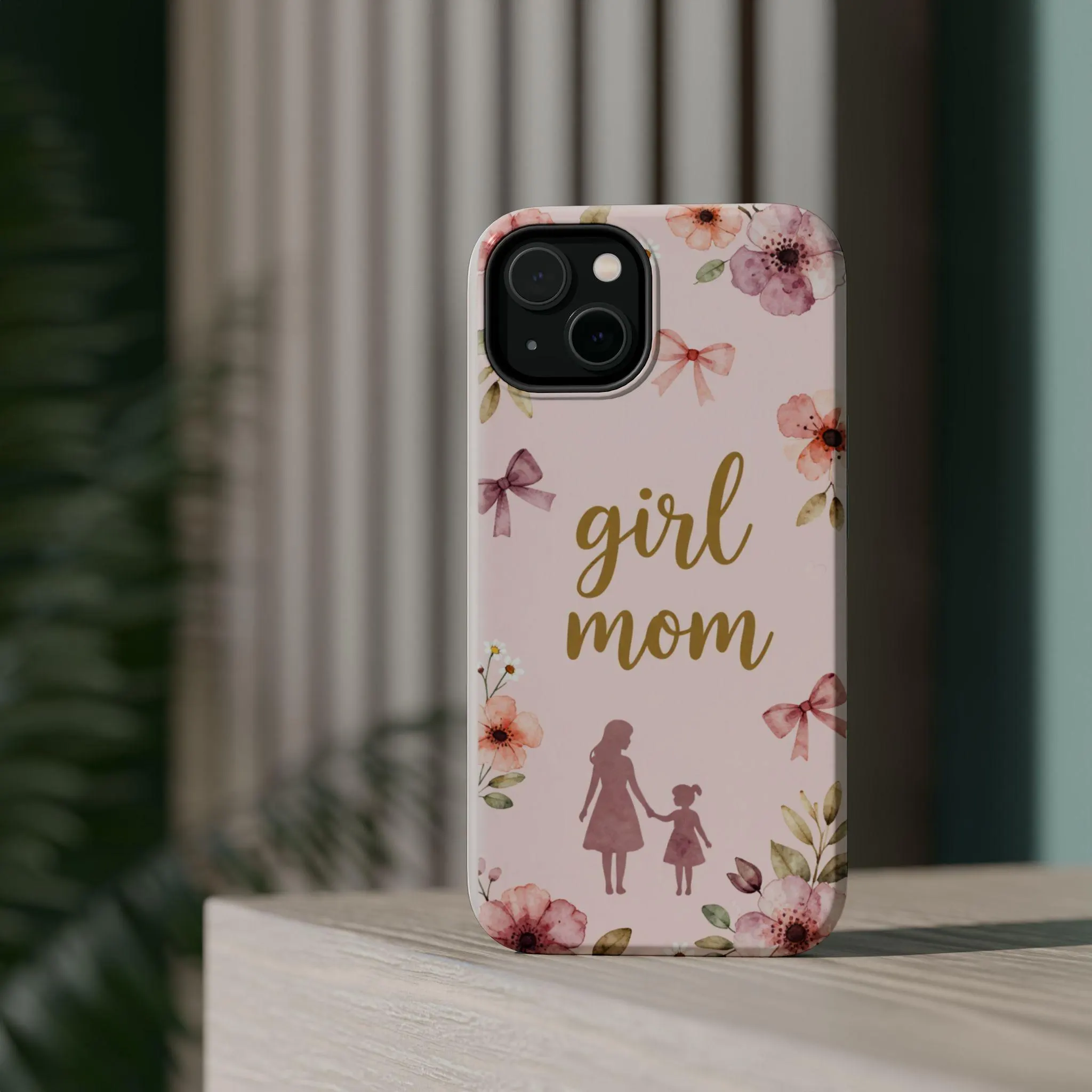 Girl Mom floral script Phone Case | Magnetic Impact-Resistant Case - image 5