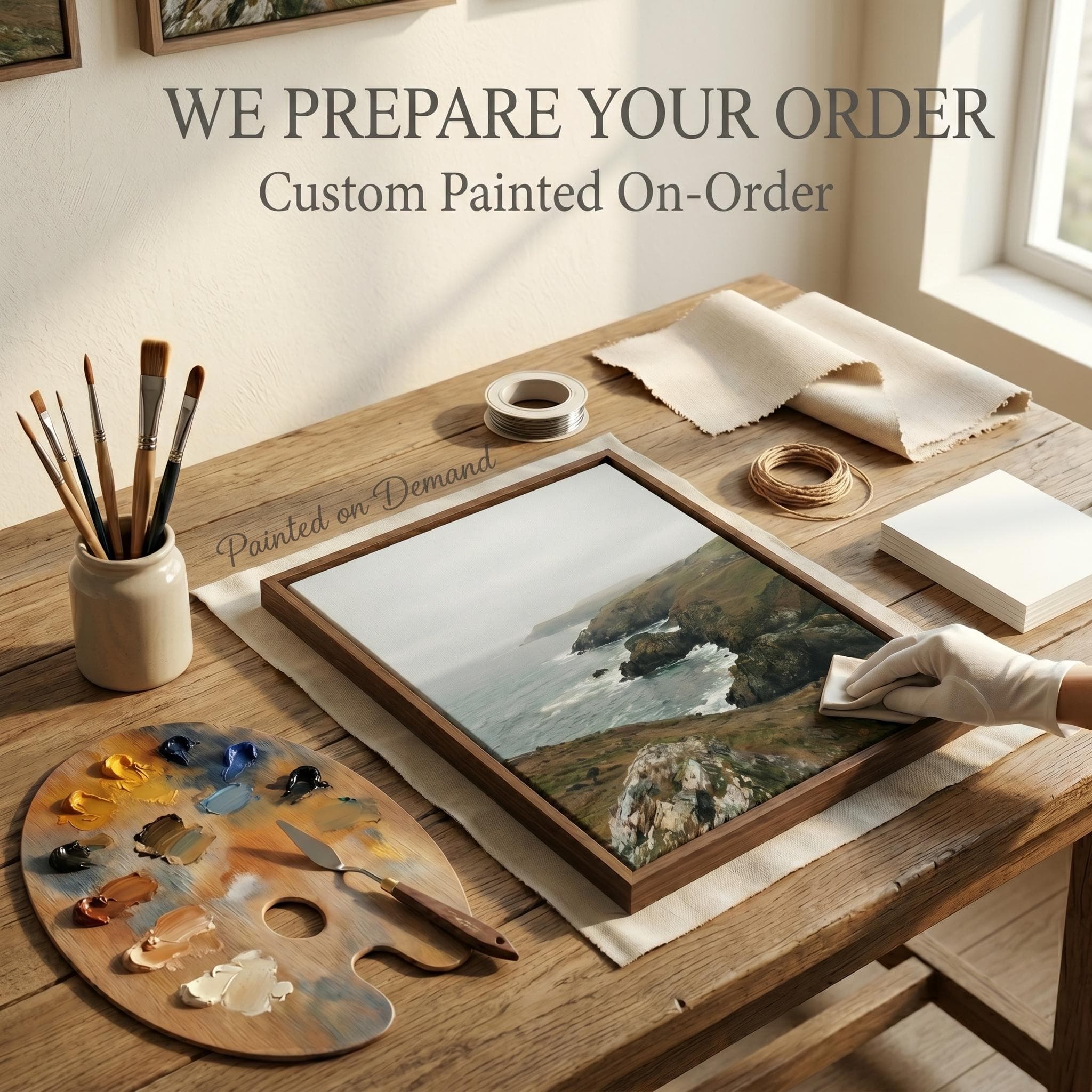 Pont Du Gard Oil Painting | Landscape & Architecture Wall Art | Handmade Canvas, Made to Order - image 4